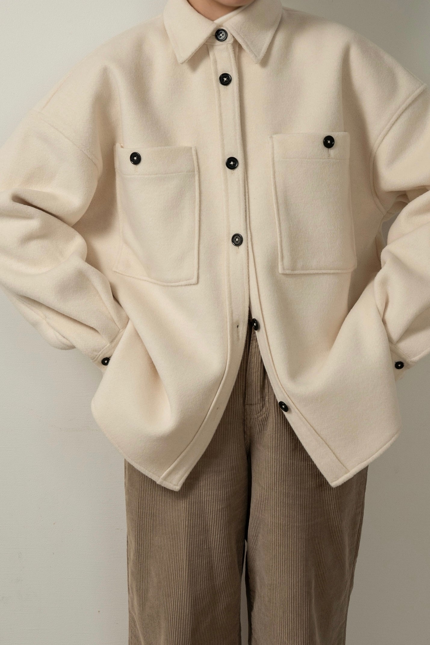 embroidery big pocket shirt like coat