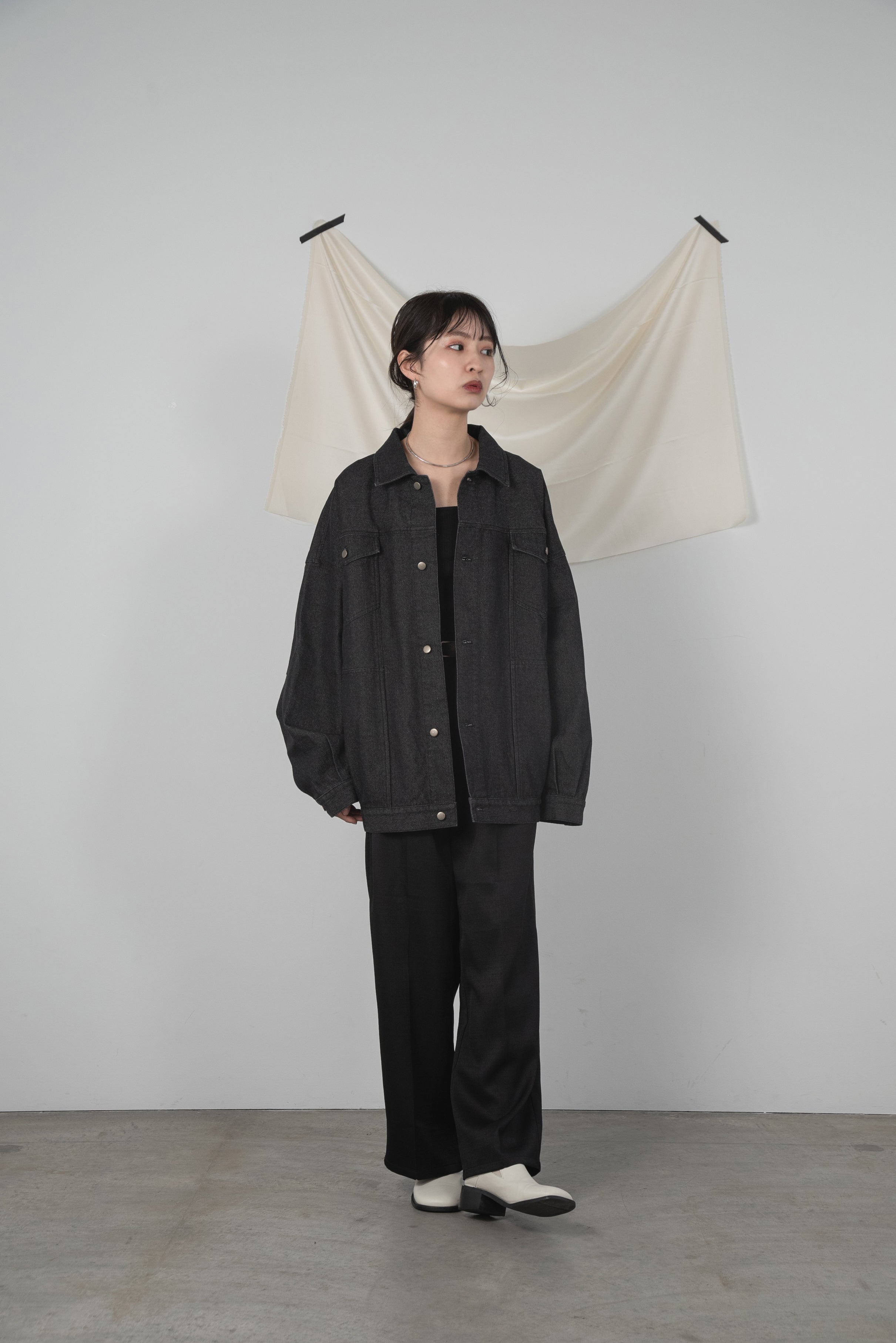 over size tuck design denim jacket – eim online（エイム オンライン）
