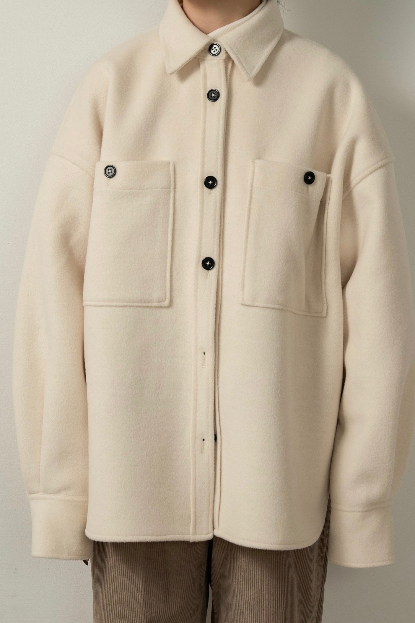 embroidery big pocket shirt like coat