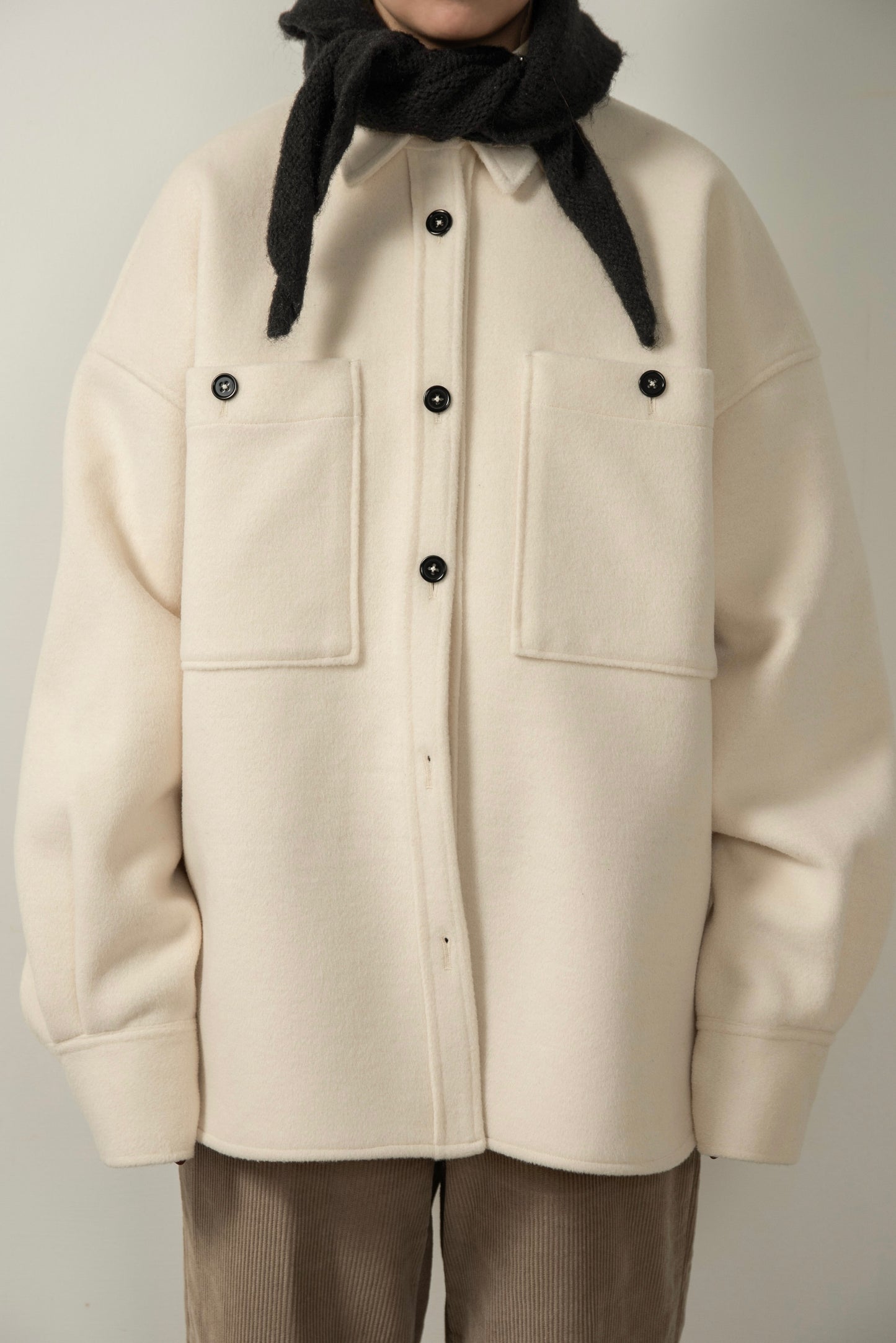 embroidery big pocket shirt like coat