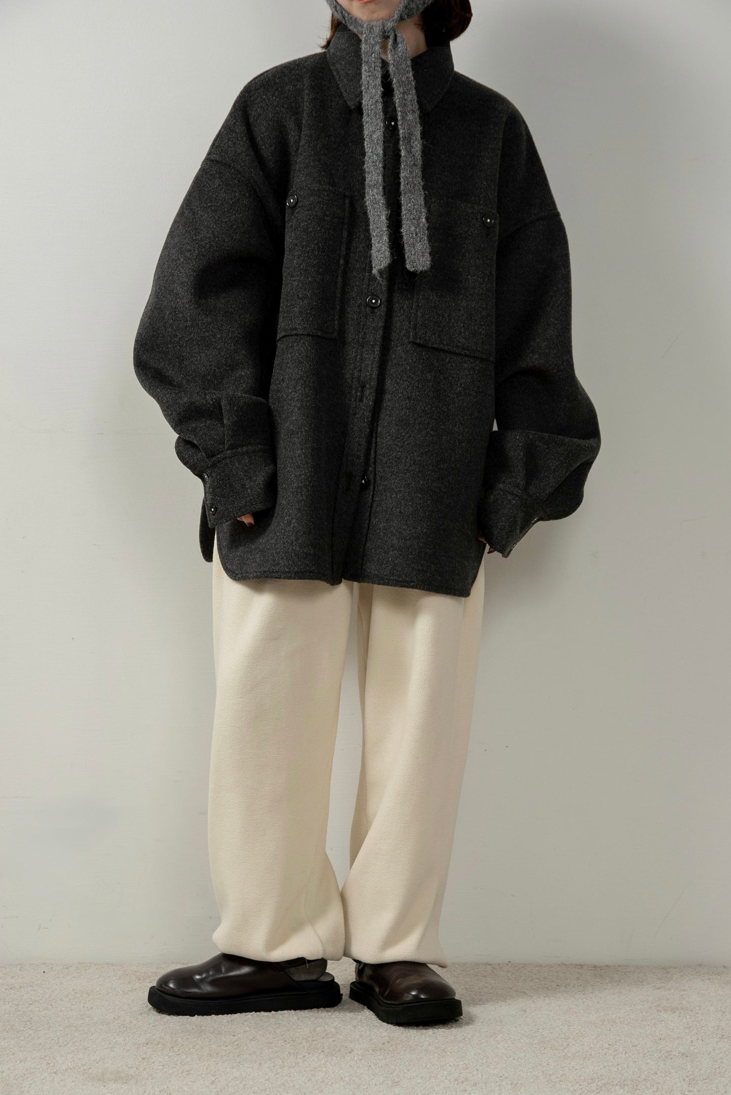 embroidery big pocket shirt like coat