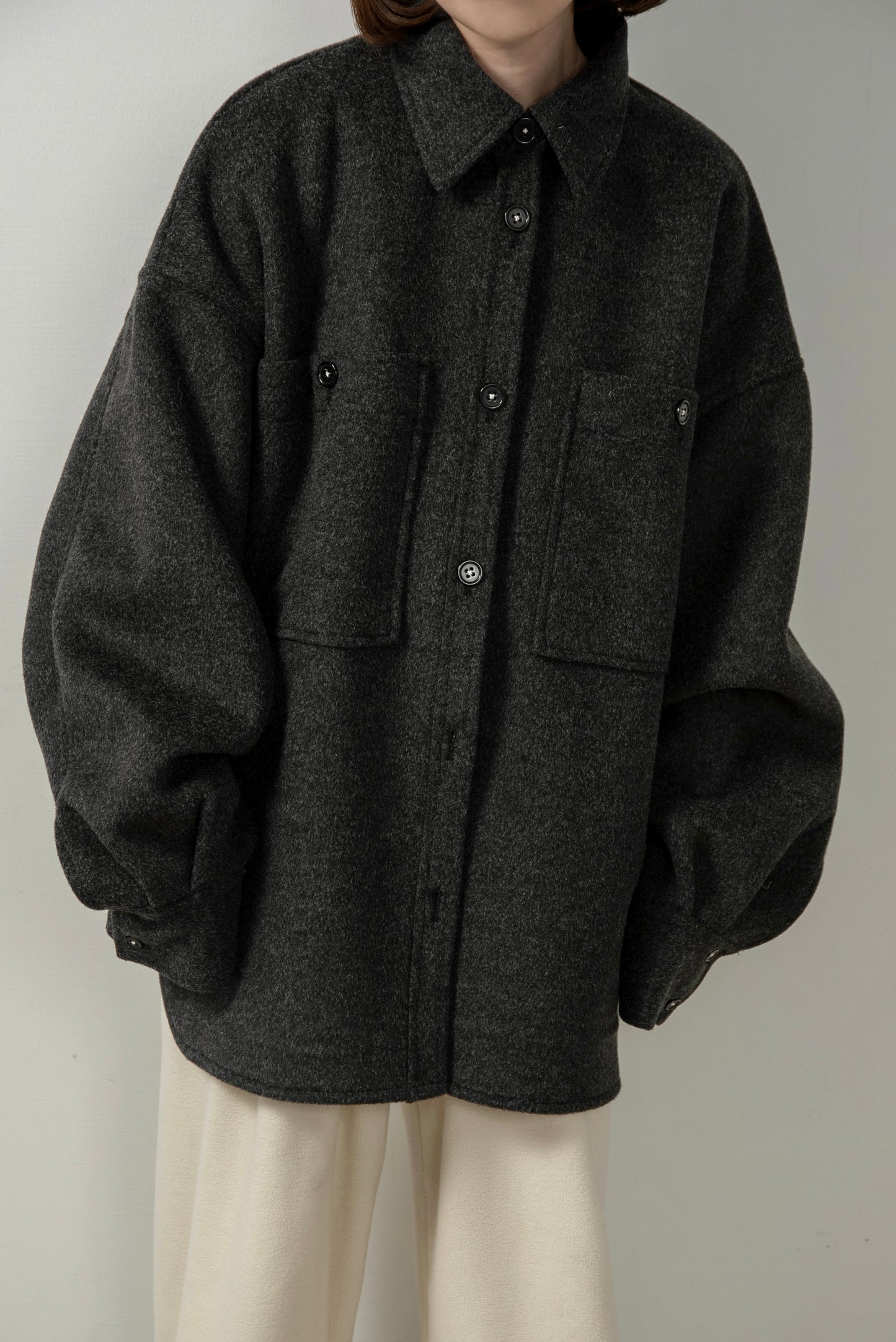 embroidery big pocket shirt like coat