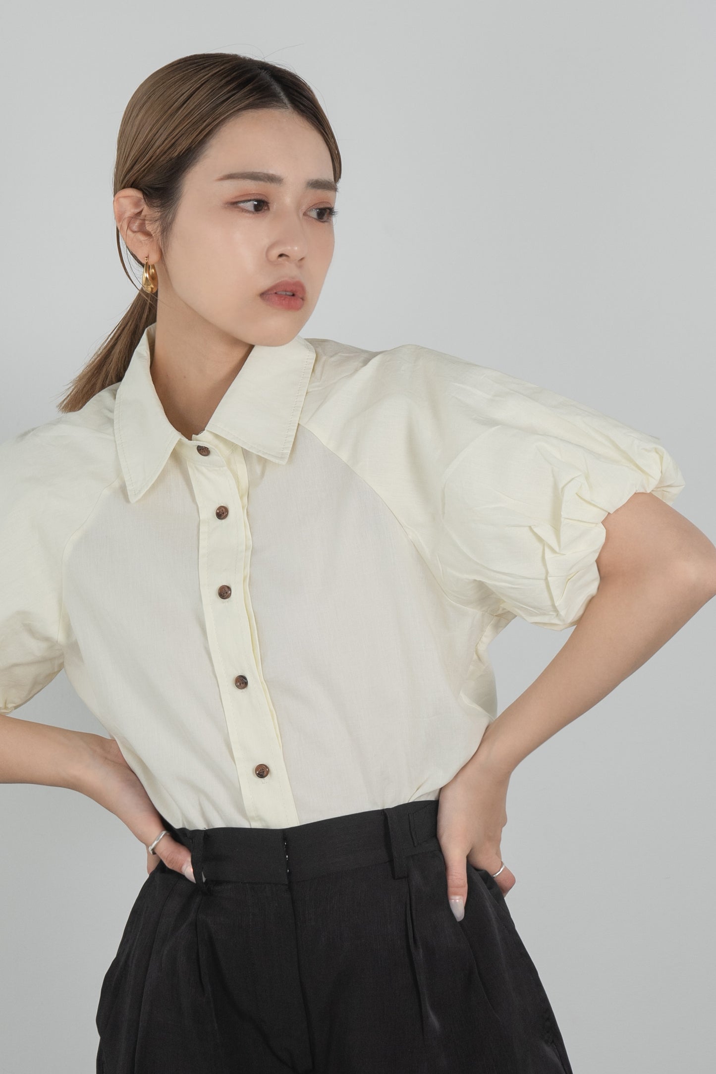 puff sleeve shirt blouse