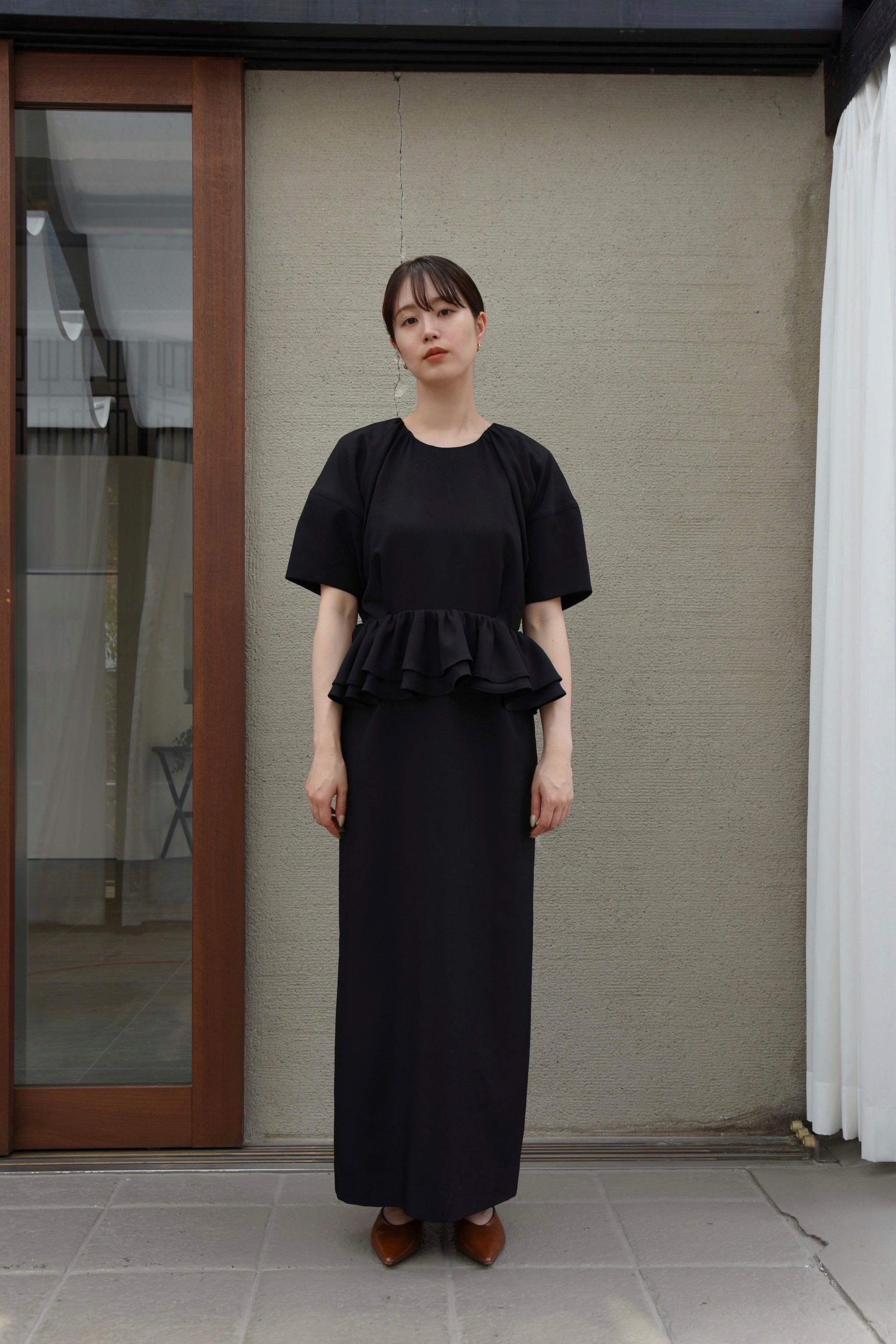 double frill pencil dress – eim online（エイム オンライン）