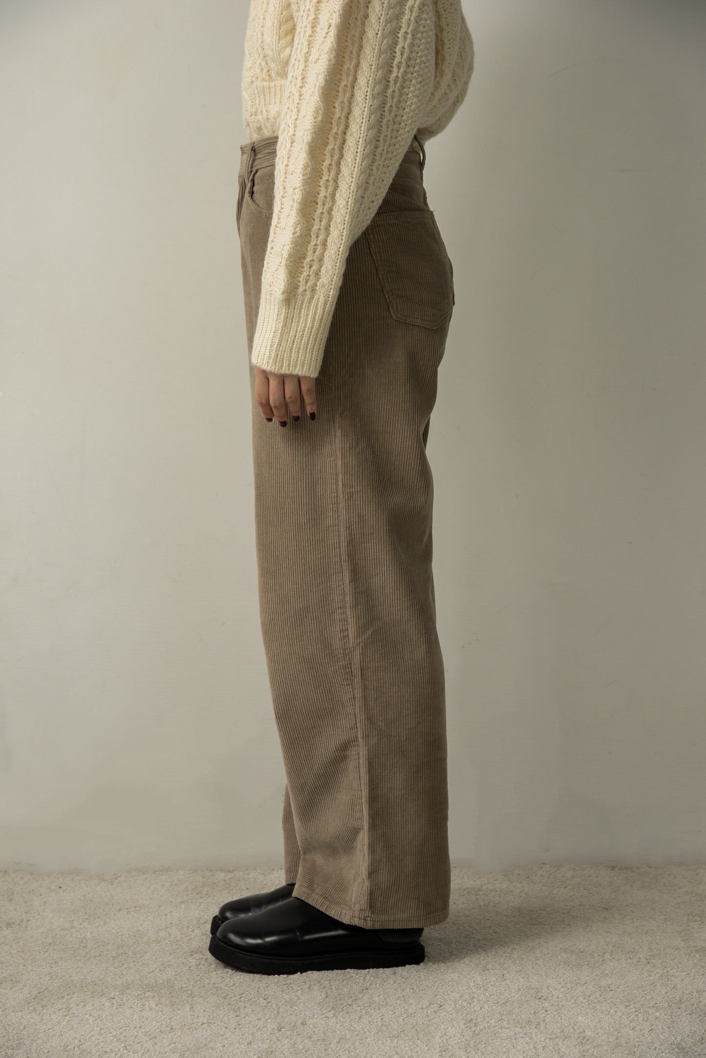 straight corduroy pocket pants