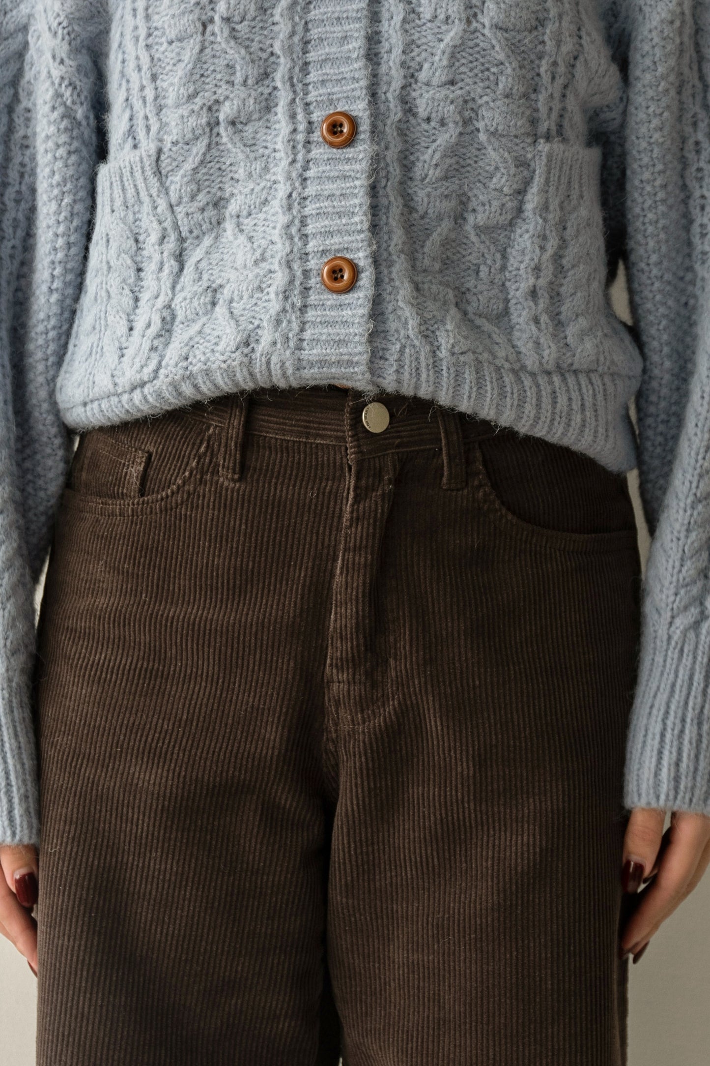 straight corduroy pocket pants