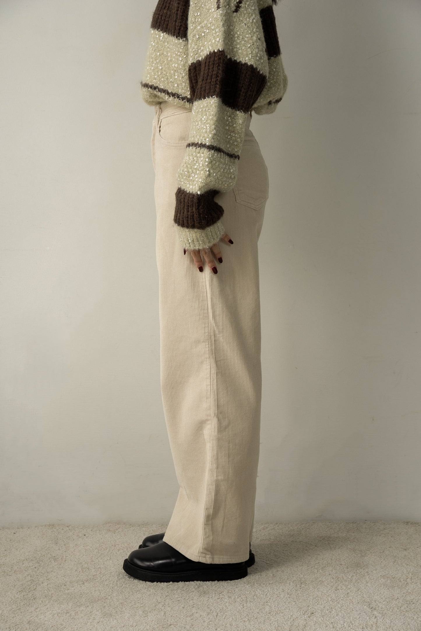 straight corduroy pocket pants