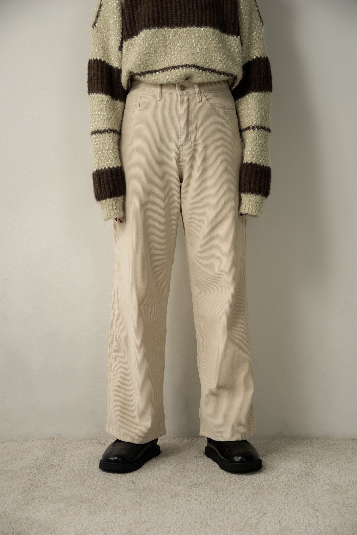 straight corduroy pocket pants