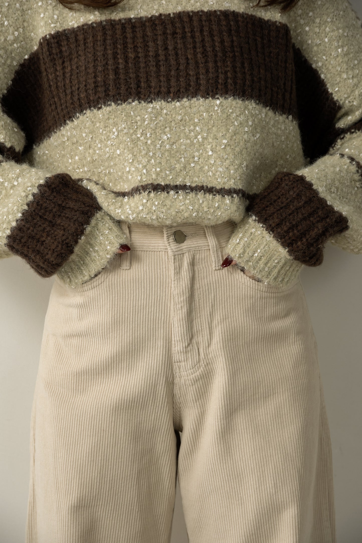 straight corduroy pocket pants