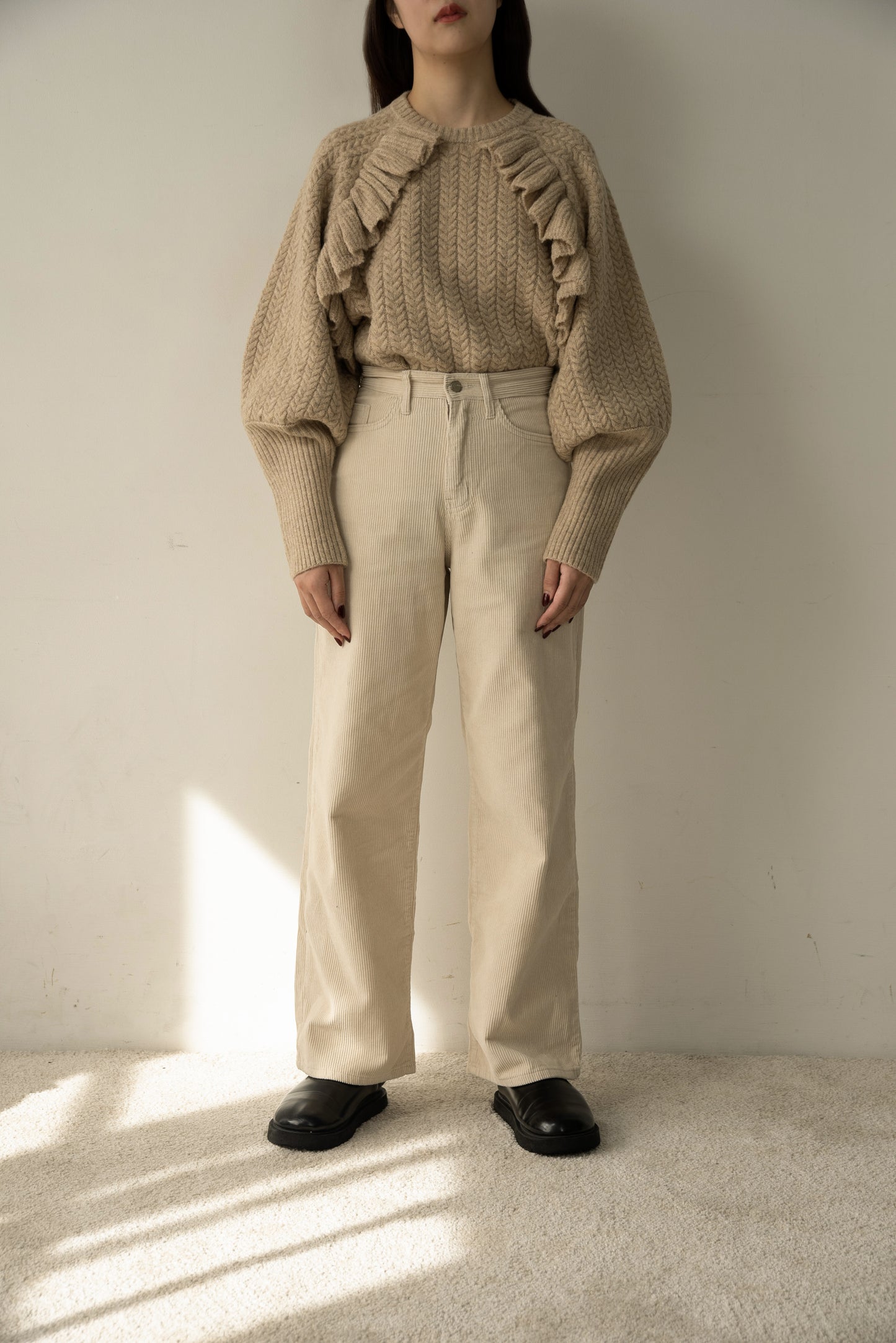 straight corduroy pocket pants