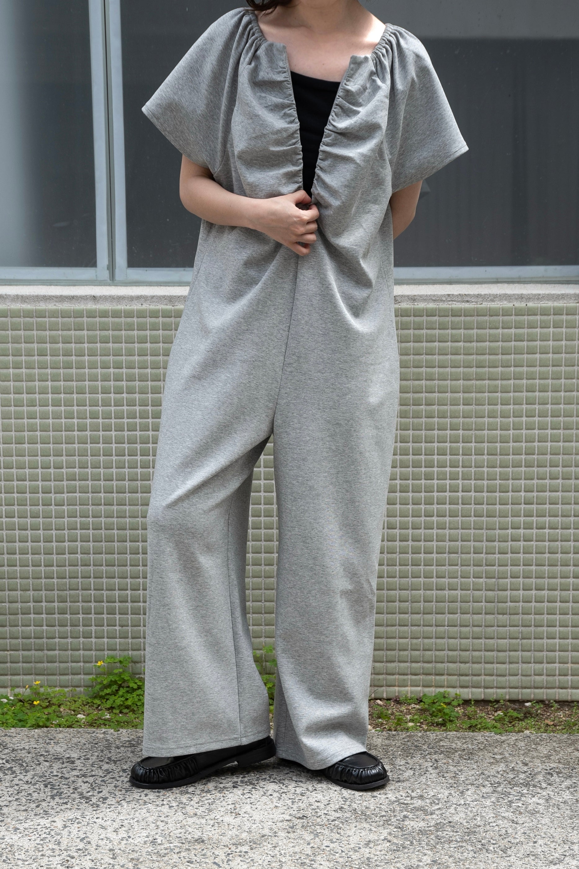 yinyangタイダイ柄オールインワン グレー rafu 2way shoulder allinone – eim online（エイム オンライン）
