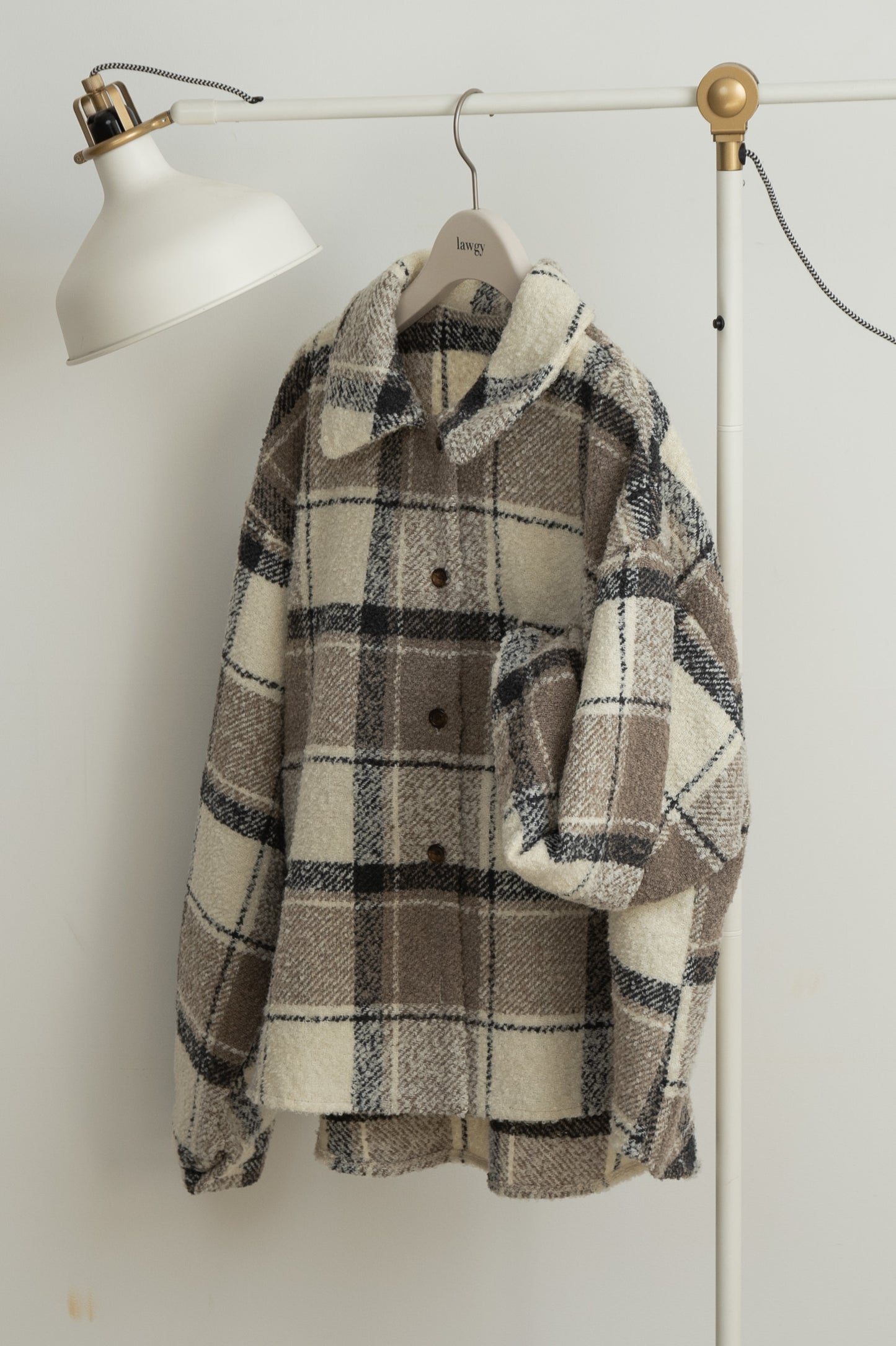 boucle check shirt outer