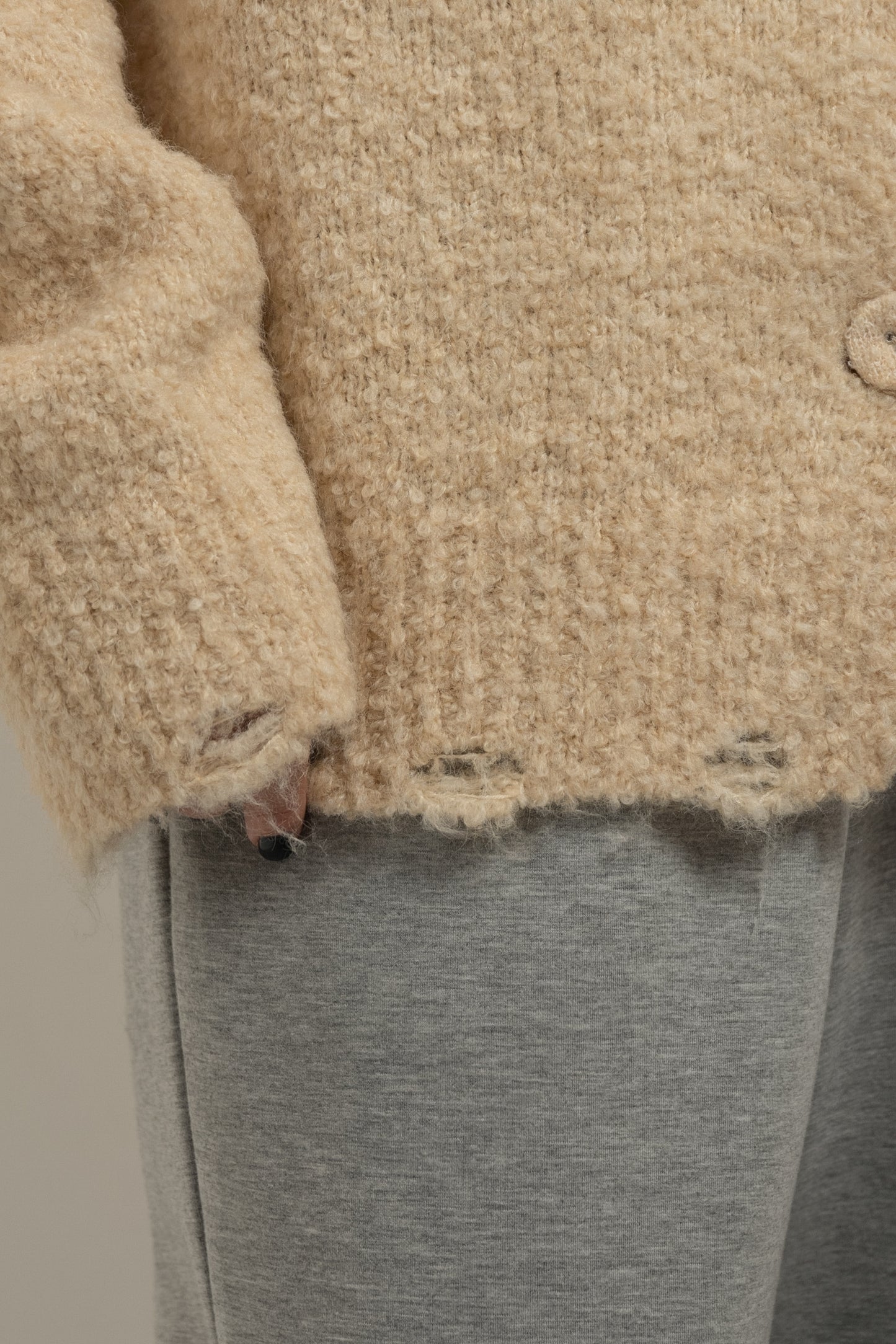 2way ruffle front button cardigan【eim plus+限定アイテム】