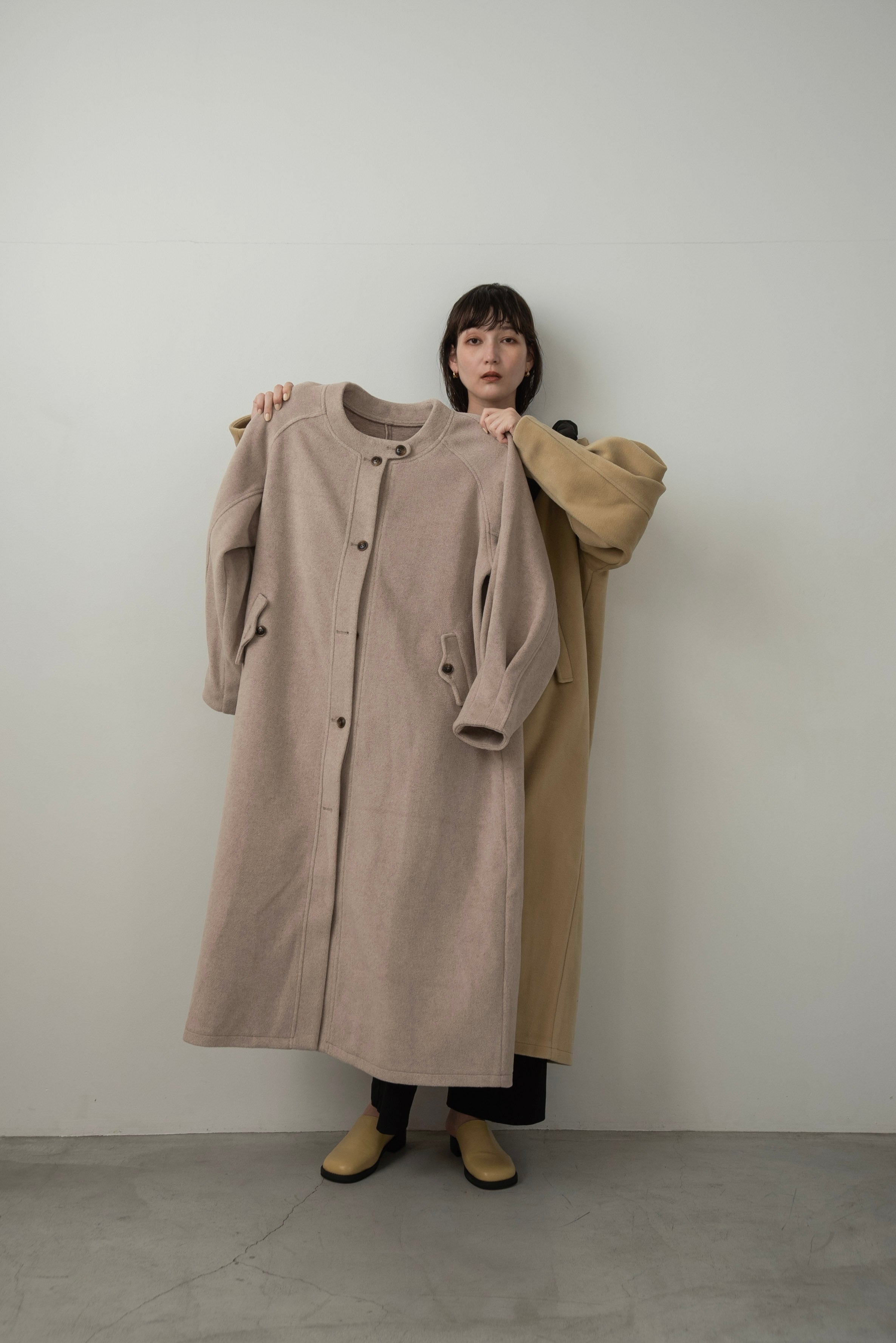 raglan sleeve tuck coat – eim online（エイム オンライン）