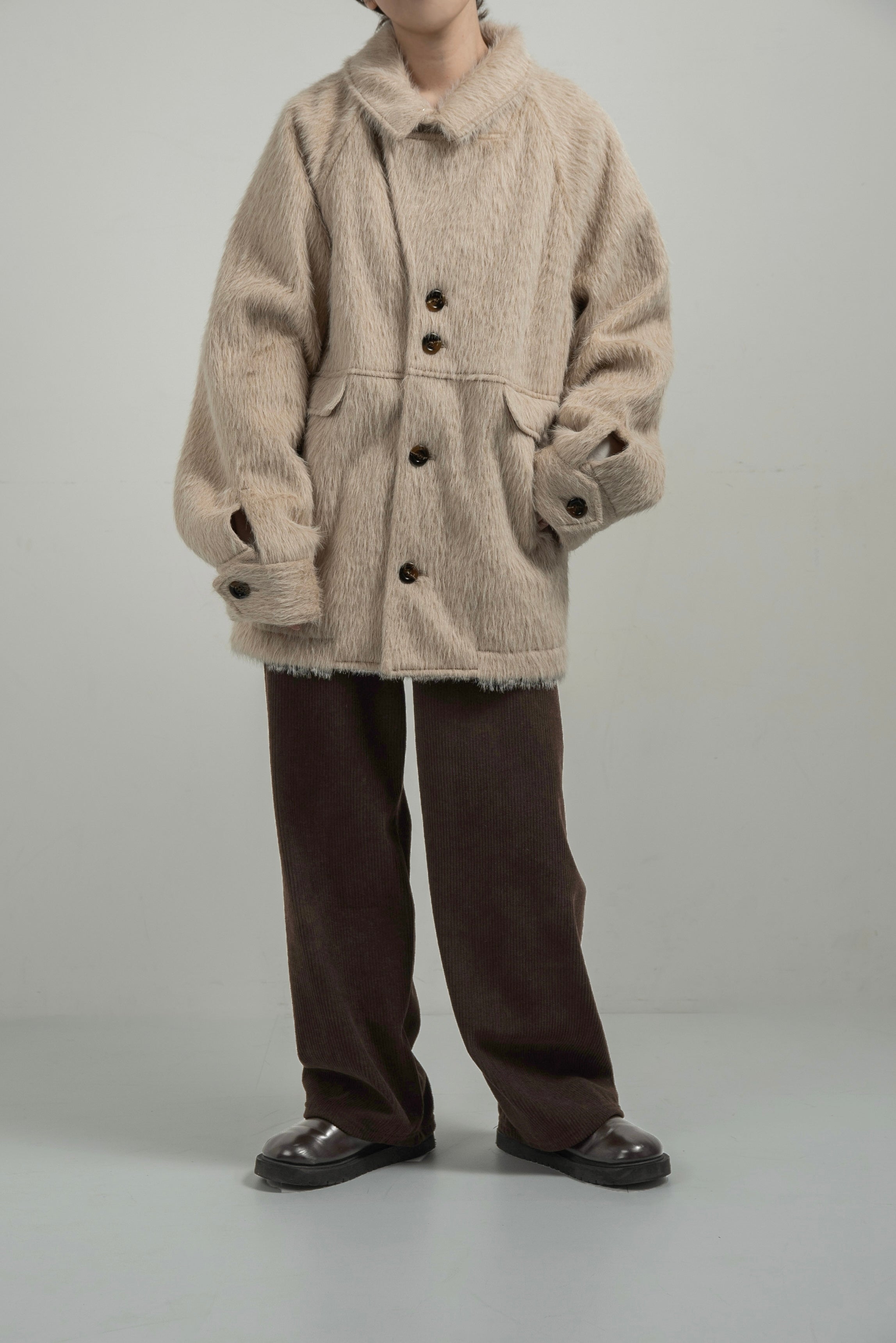 2way shaggy random button coat – eim online（エイム オンライン）
