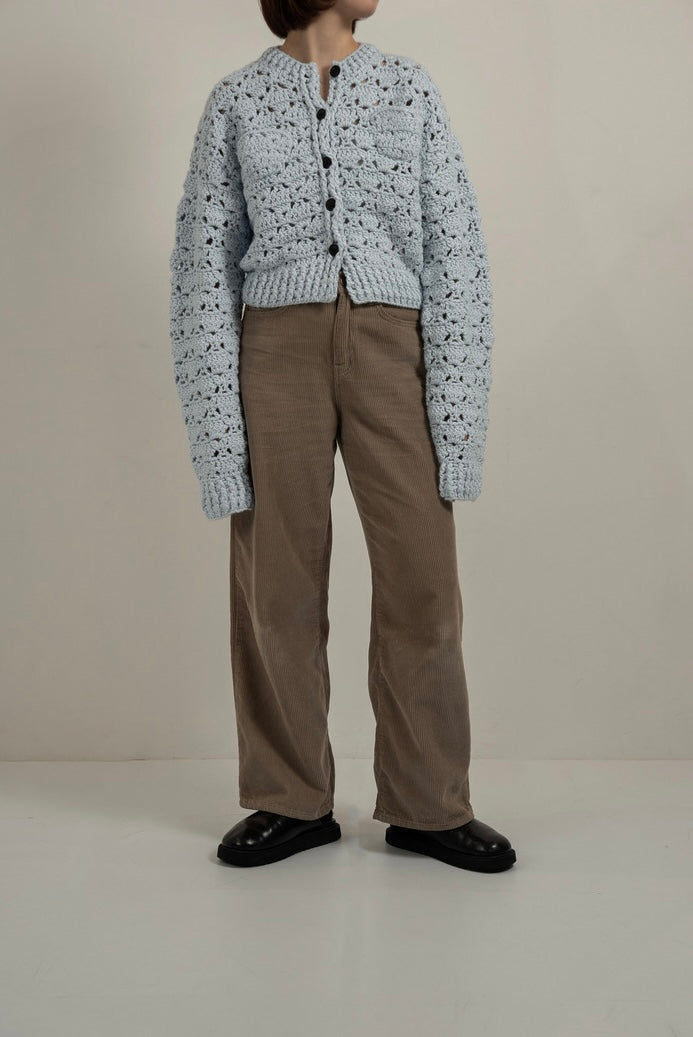 loose chunky handmade knit cardigan