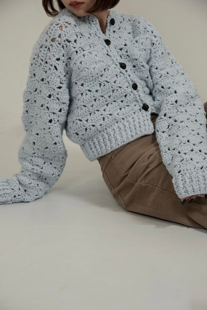 loose chunky handmade knit cardigan