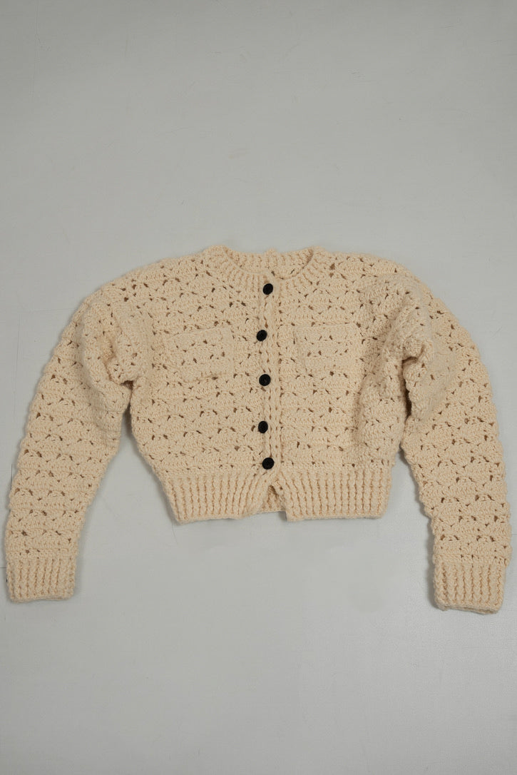 loose chunky handmade knit cardigan