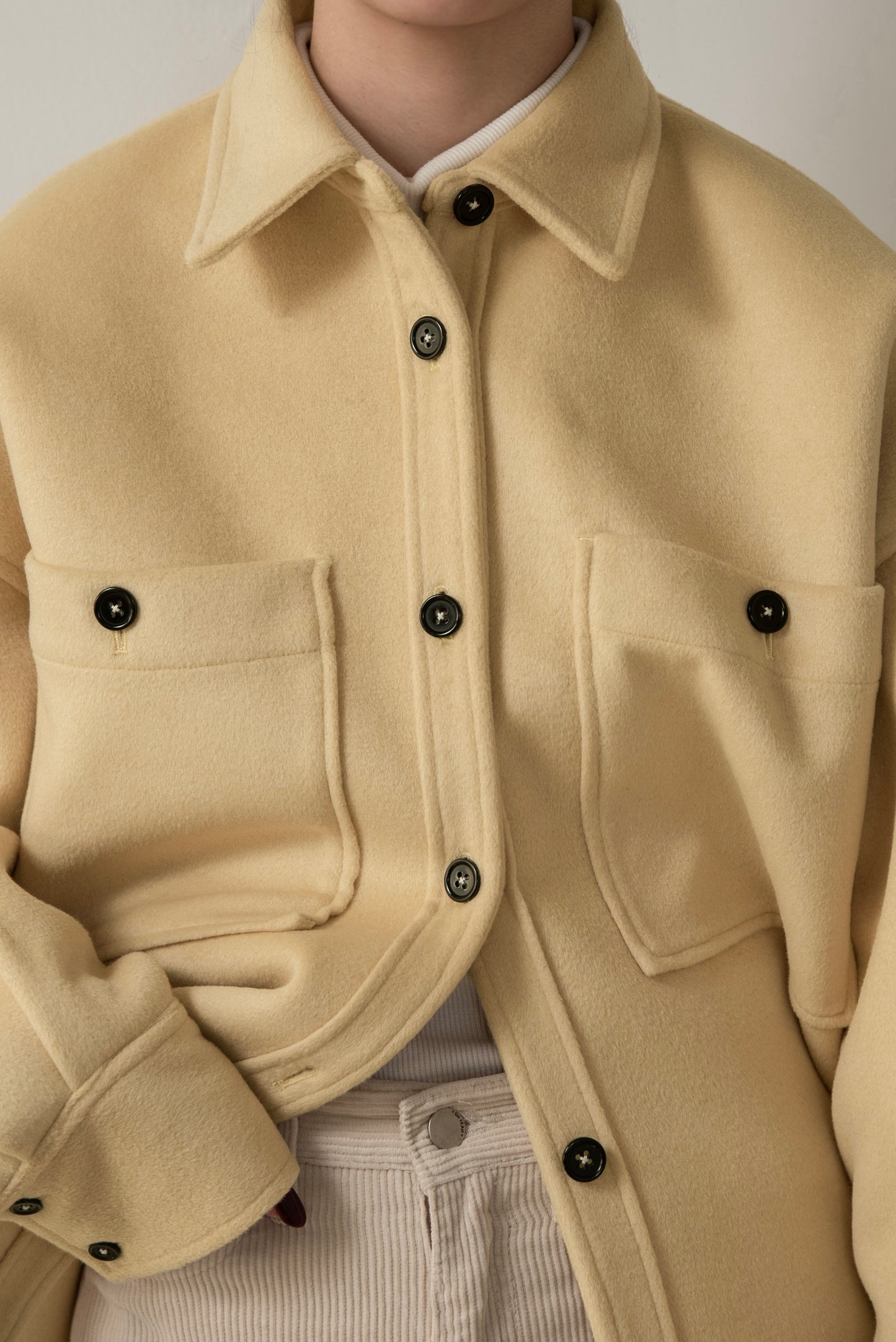 embroidery big pocket shirt like coat