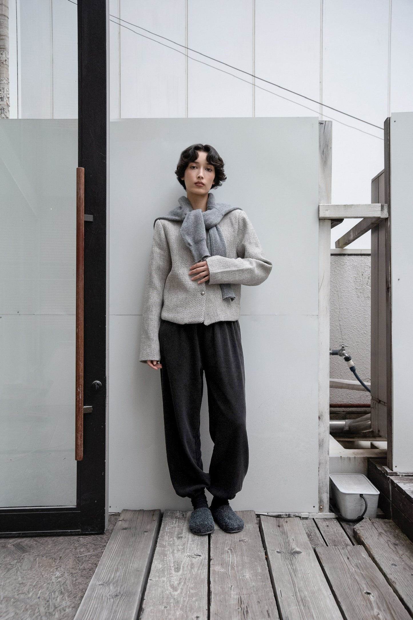brushed string rafu jogger pants