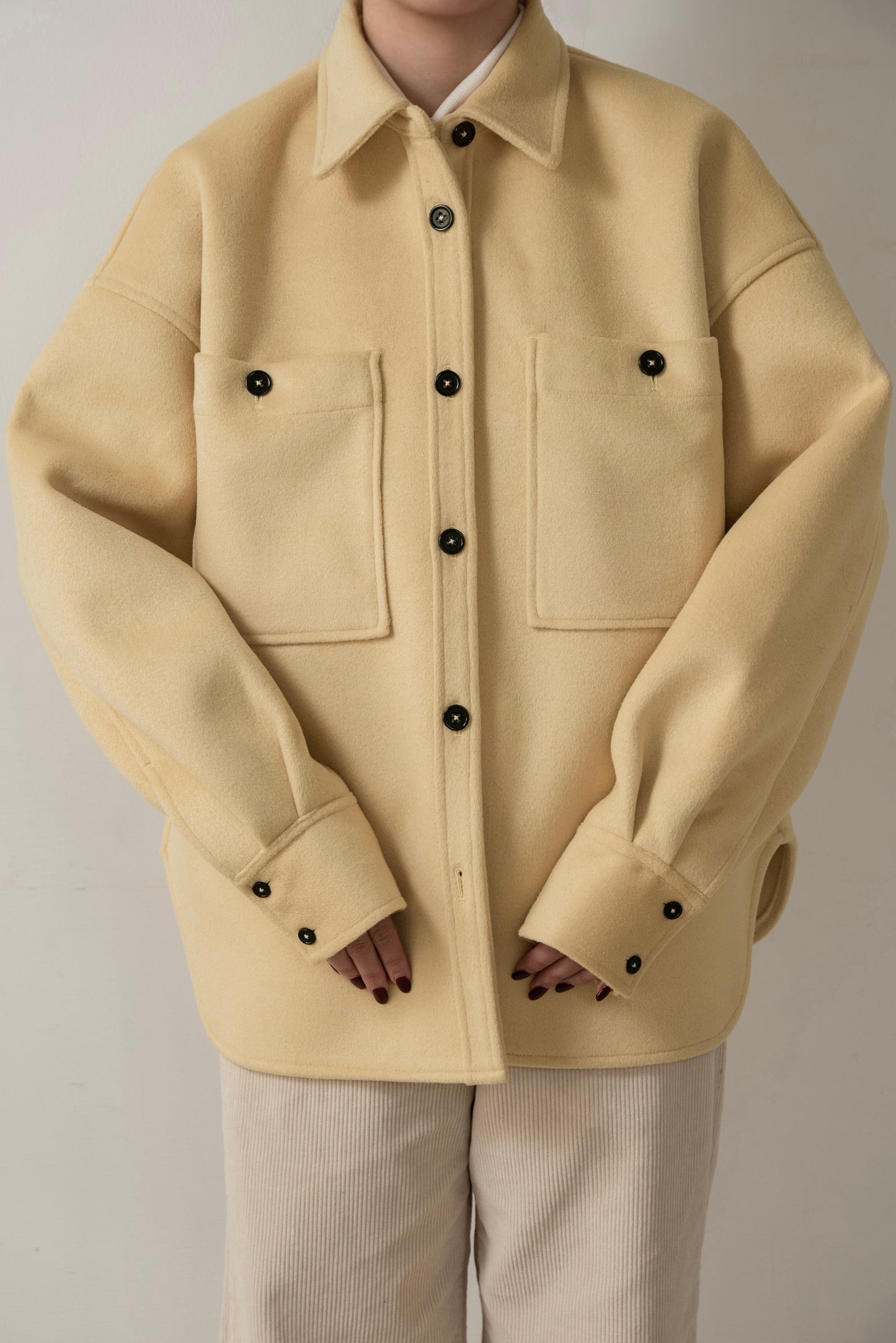 embroidery big pocket shirt like coat