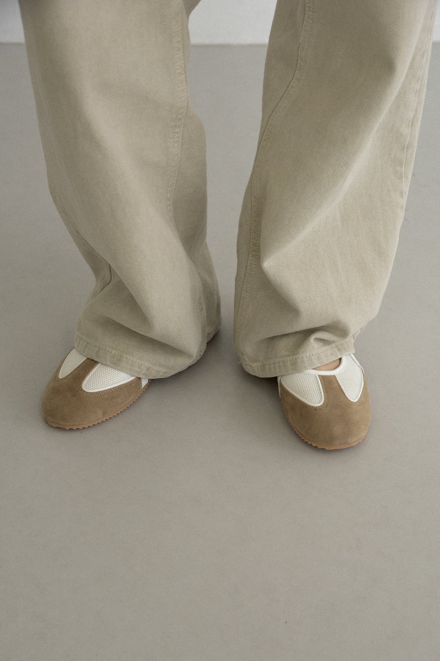 different material lace up shoes