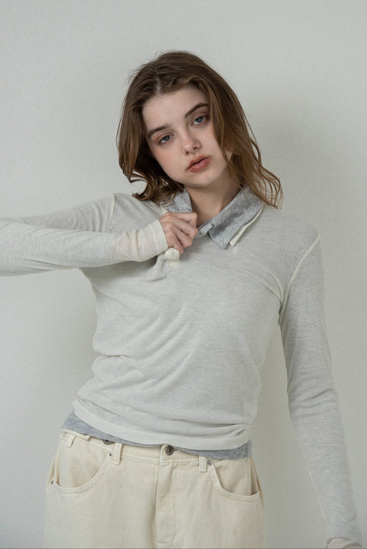 sheer logo compact polo tops