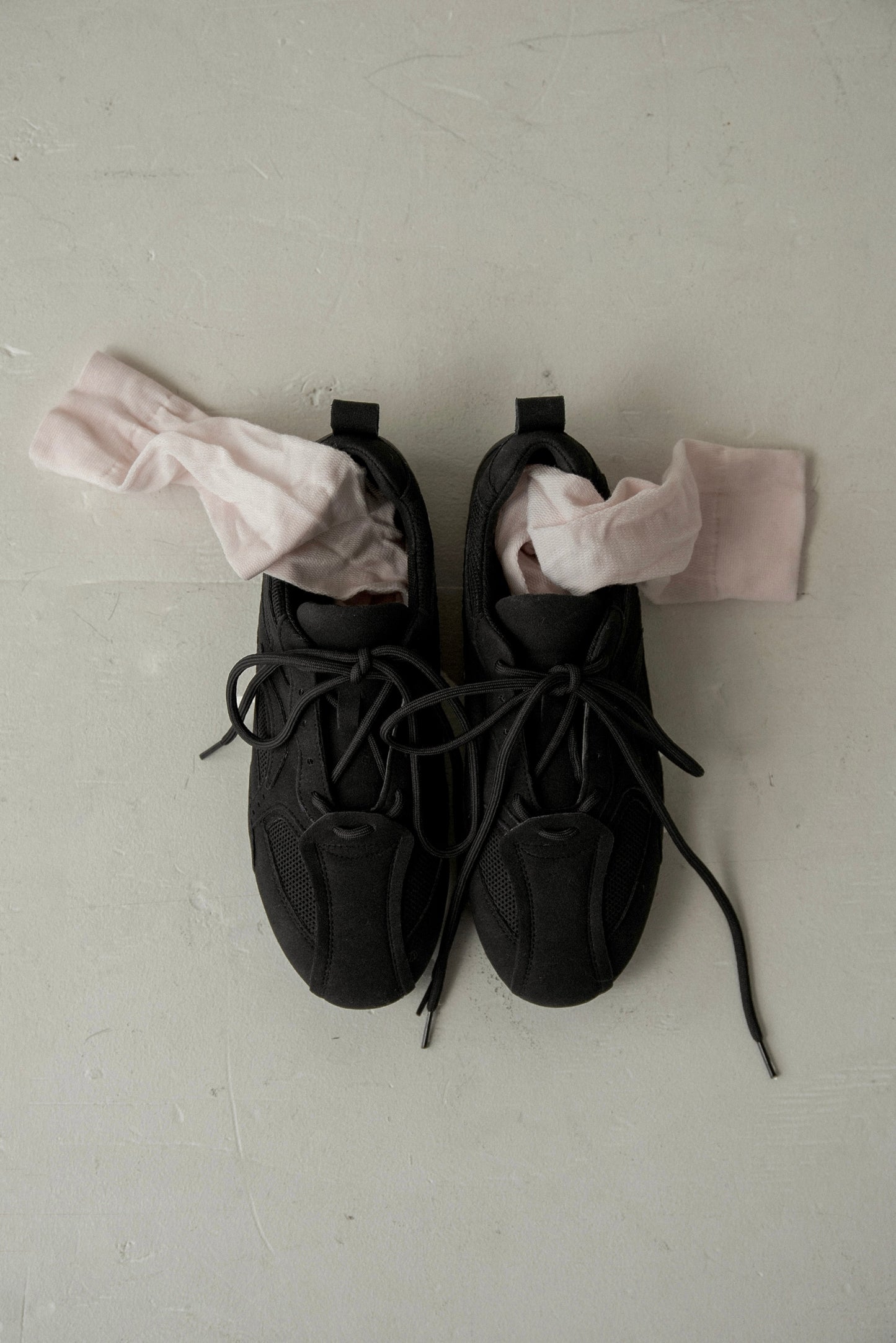 mesh different material flat sneaker