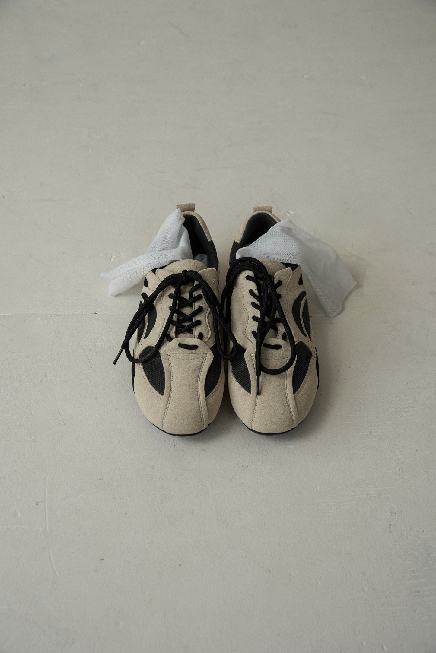 mesh different material flat sneaker