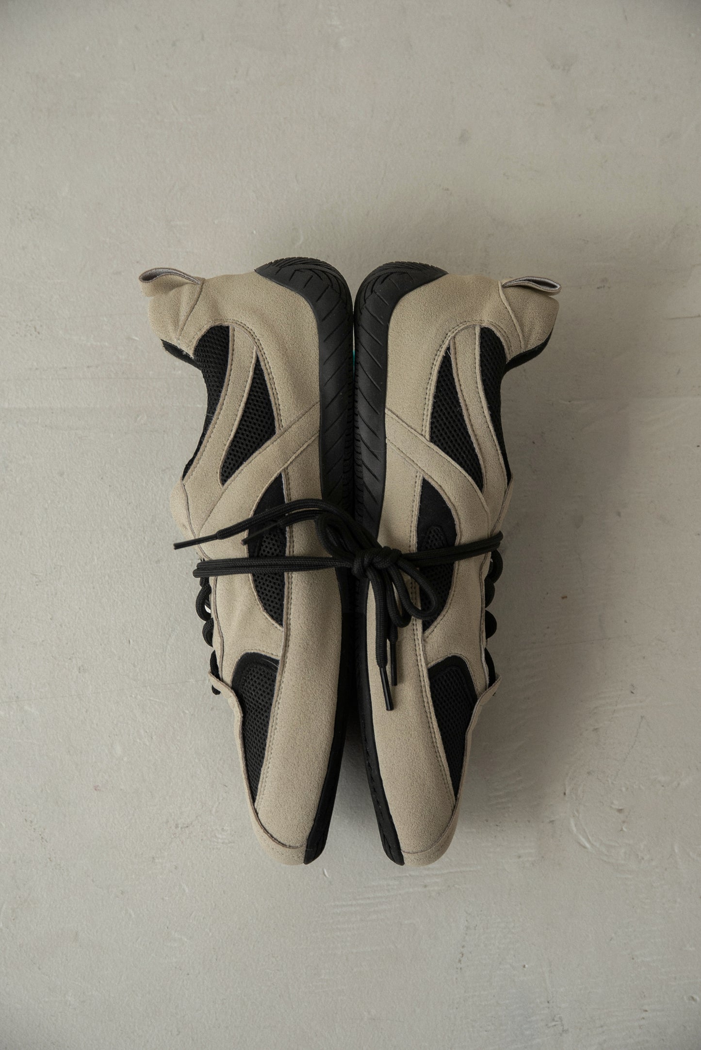 mesh different material flat sneaker