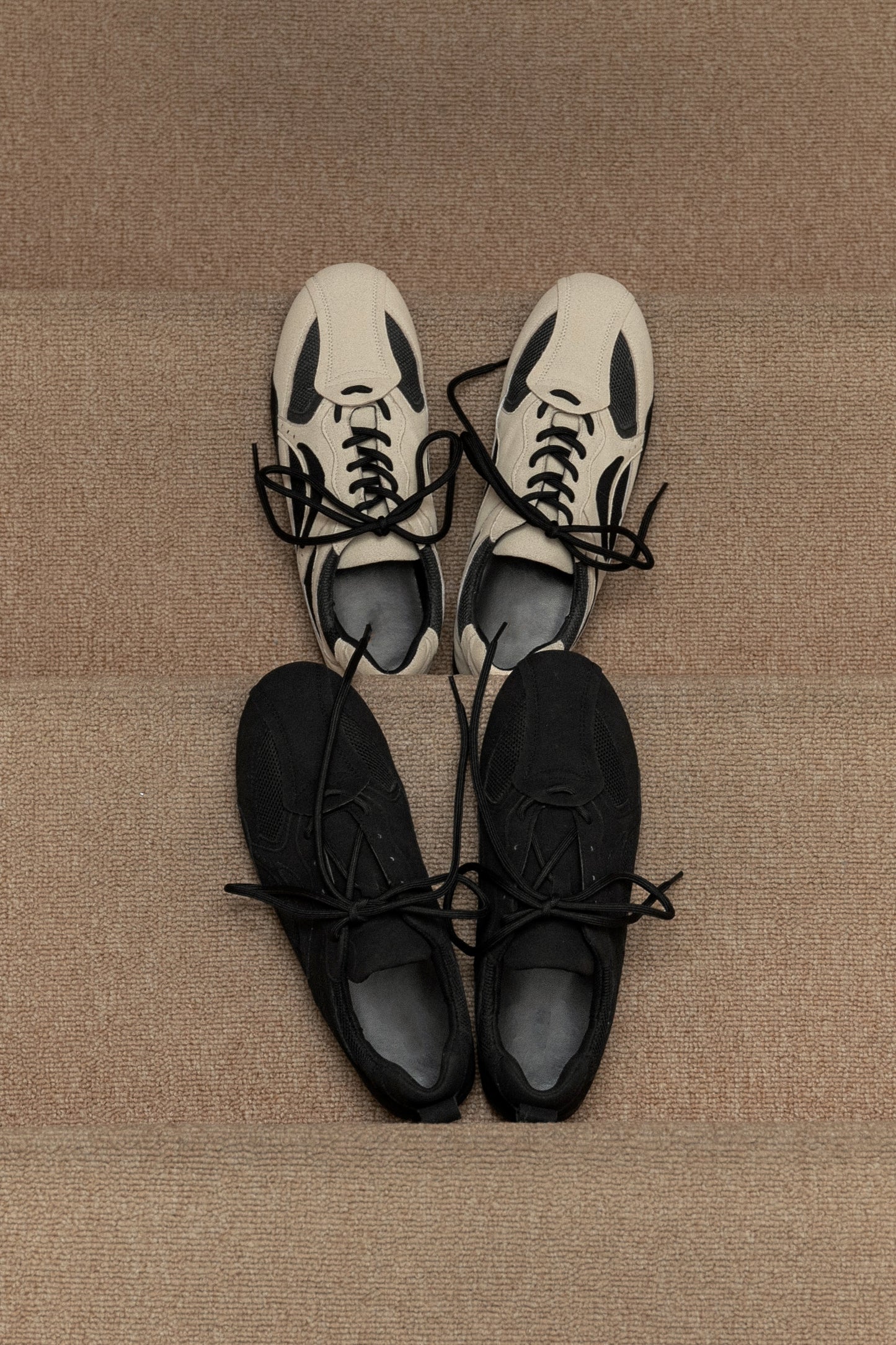 mesh different material flat sneaker