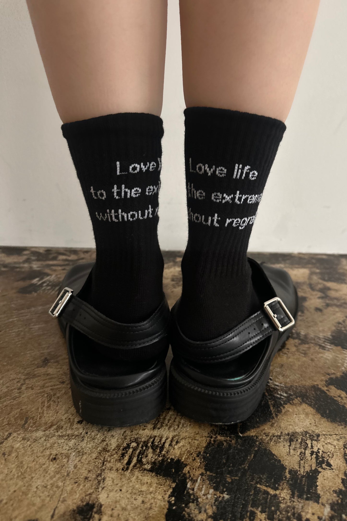 point logo rib socks