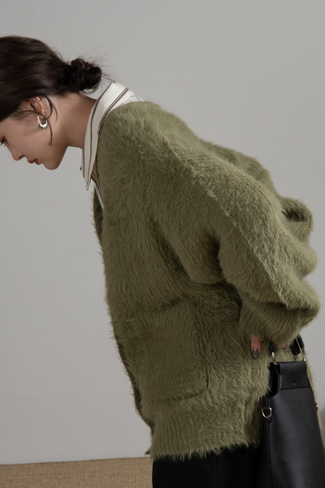 shaggy over size cardigan – eim online（エイム オンライン）