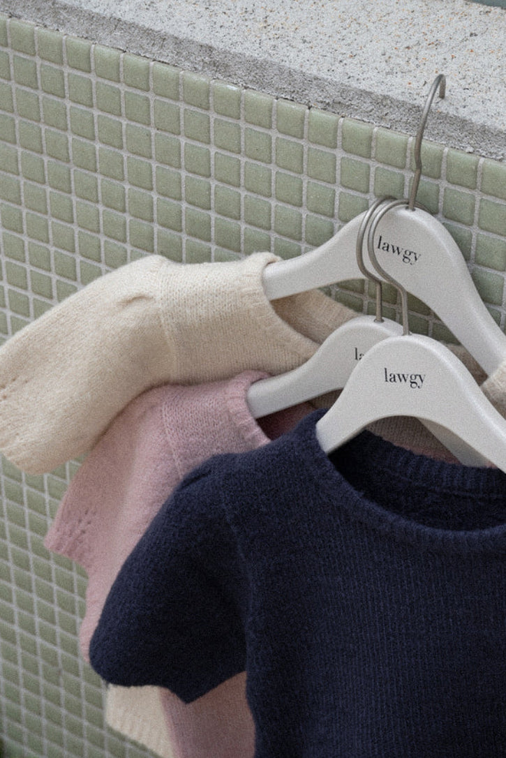 shoulder tuck round neck knit t