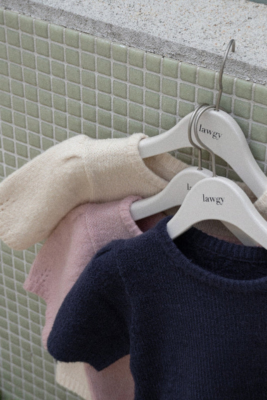 shoulder tuck round neck knit t