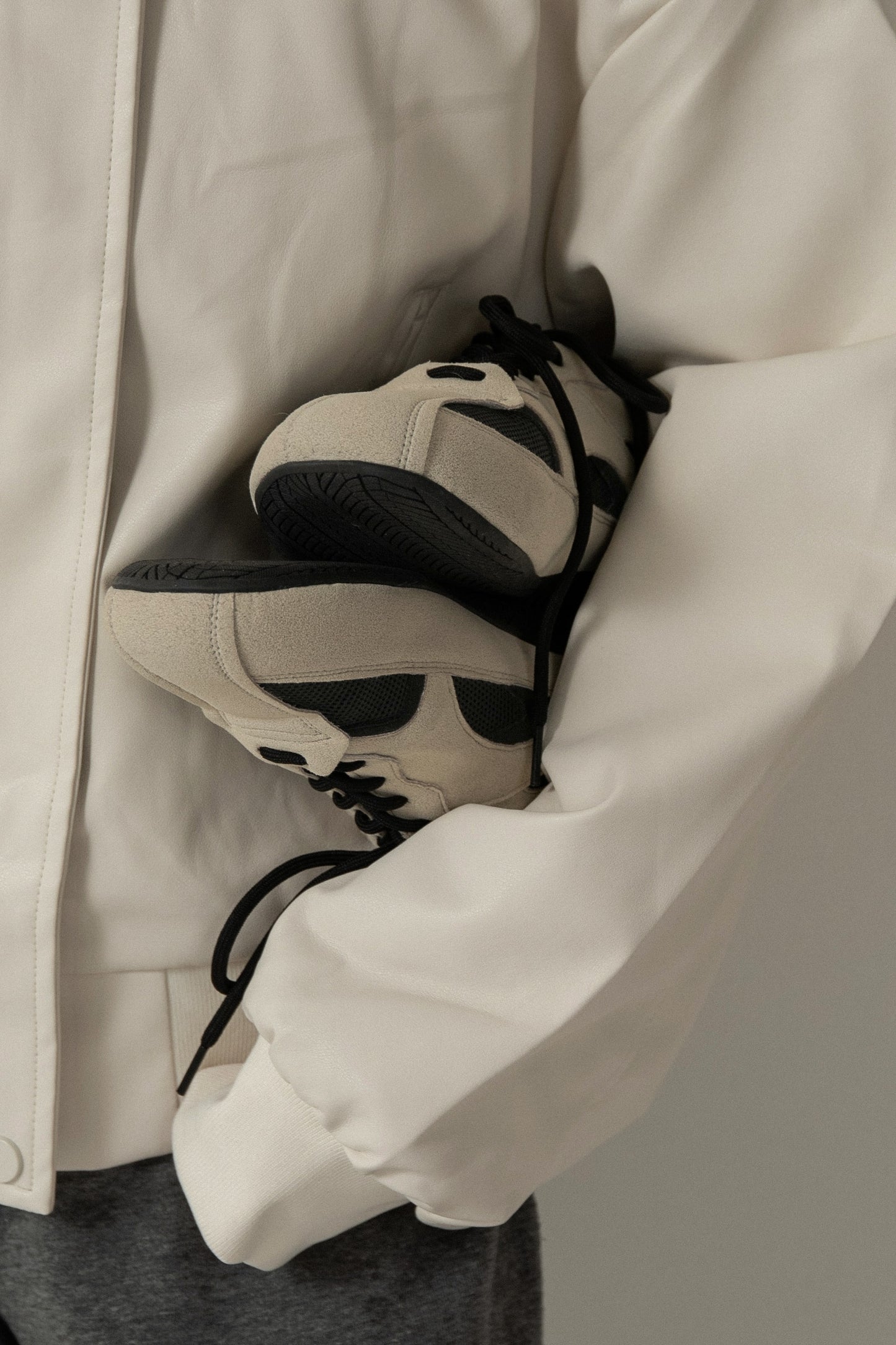 mesh different material flat sneaker
