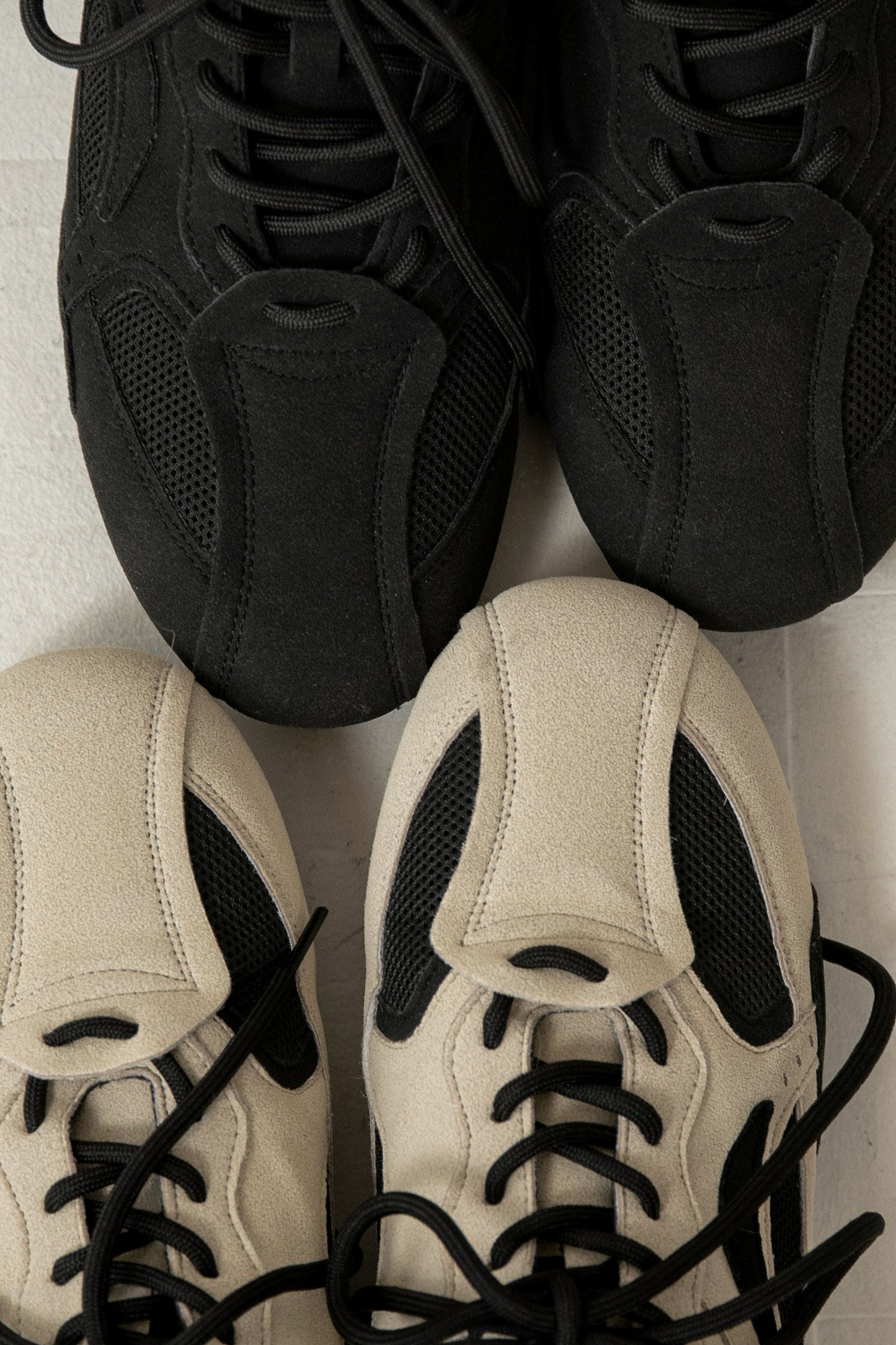 mesh different material flat sneaker
