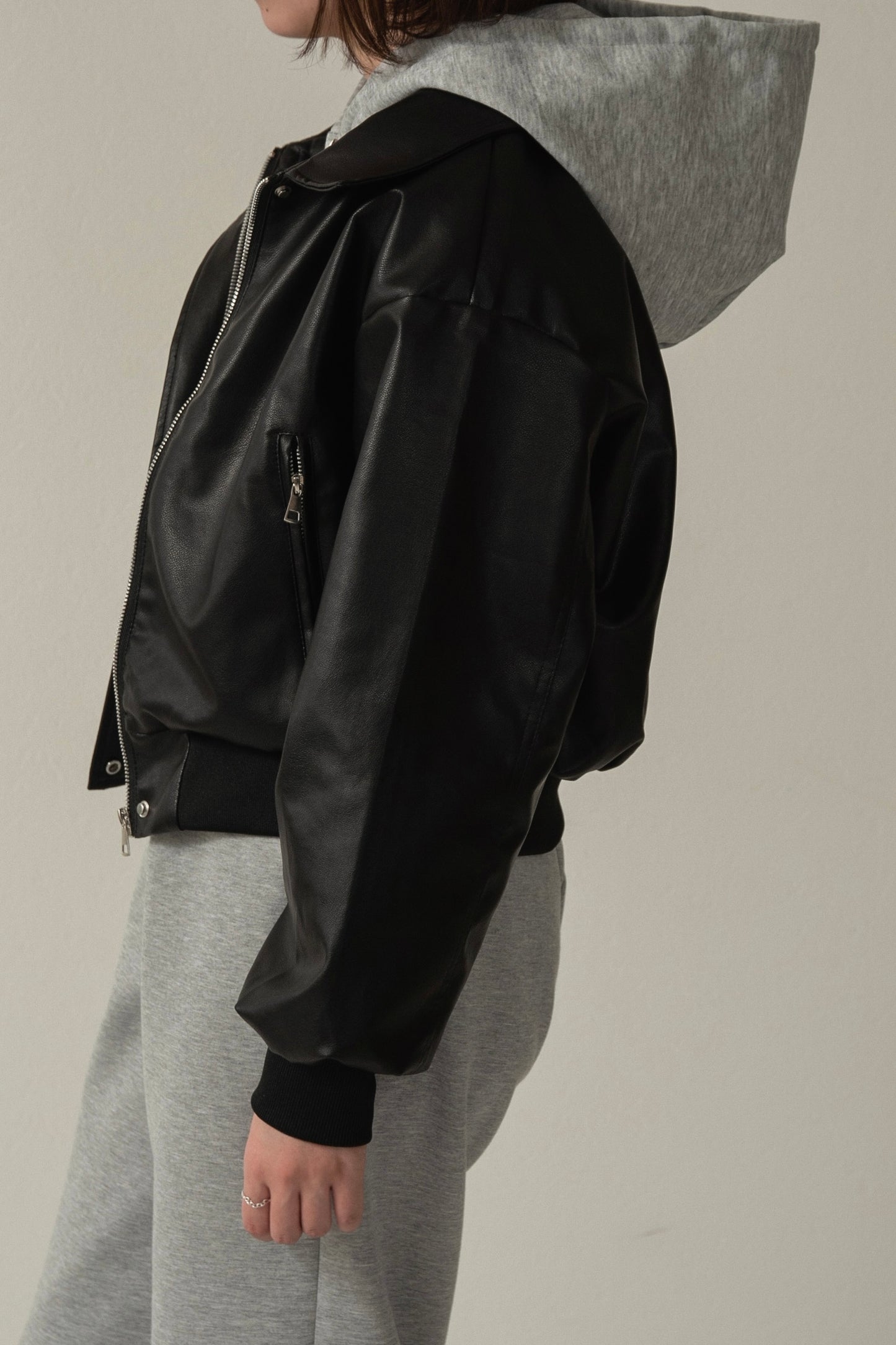 hooded docking short blouson