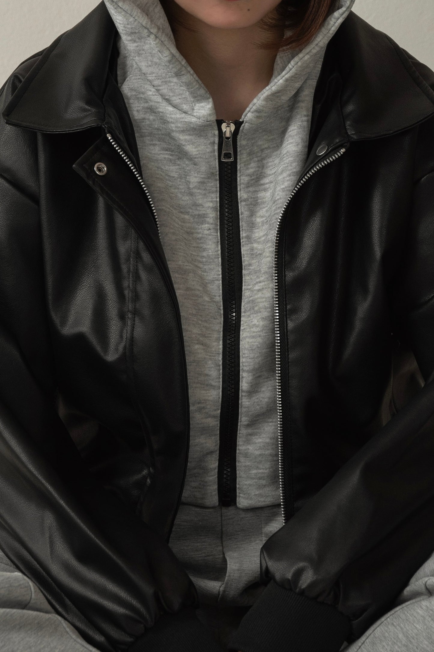 hooded docking short blouson