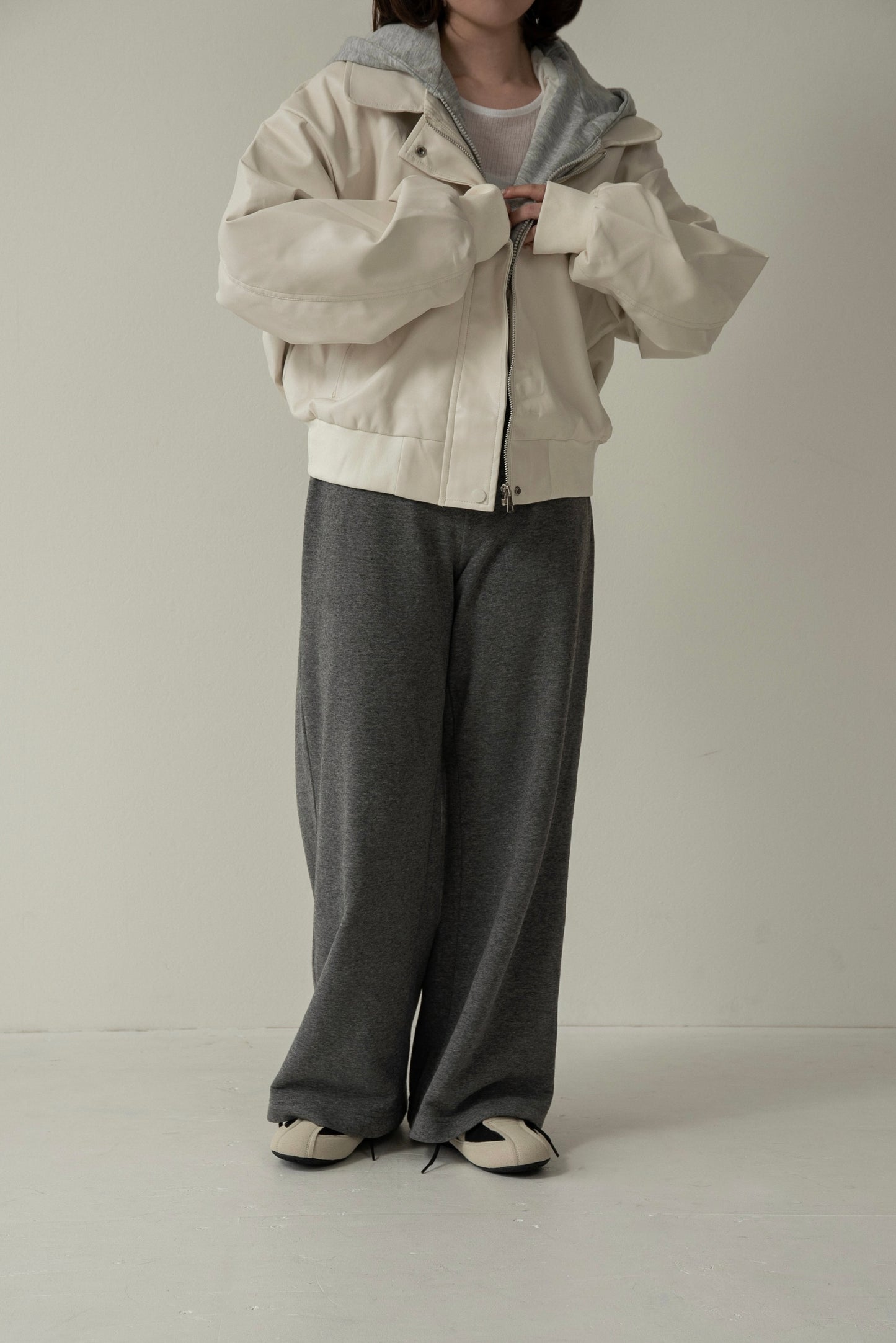 hooded docking short blouson
