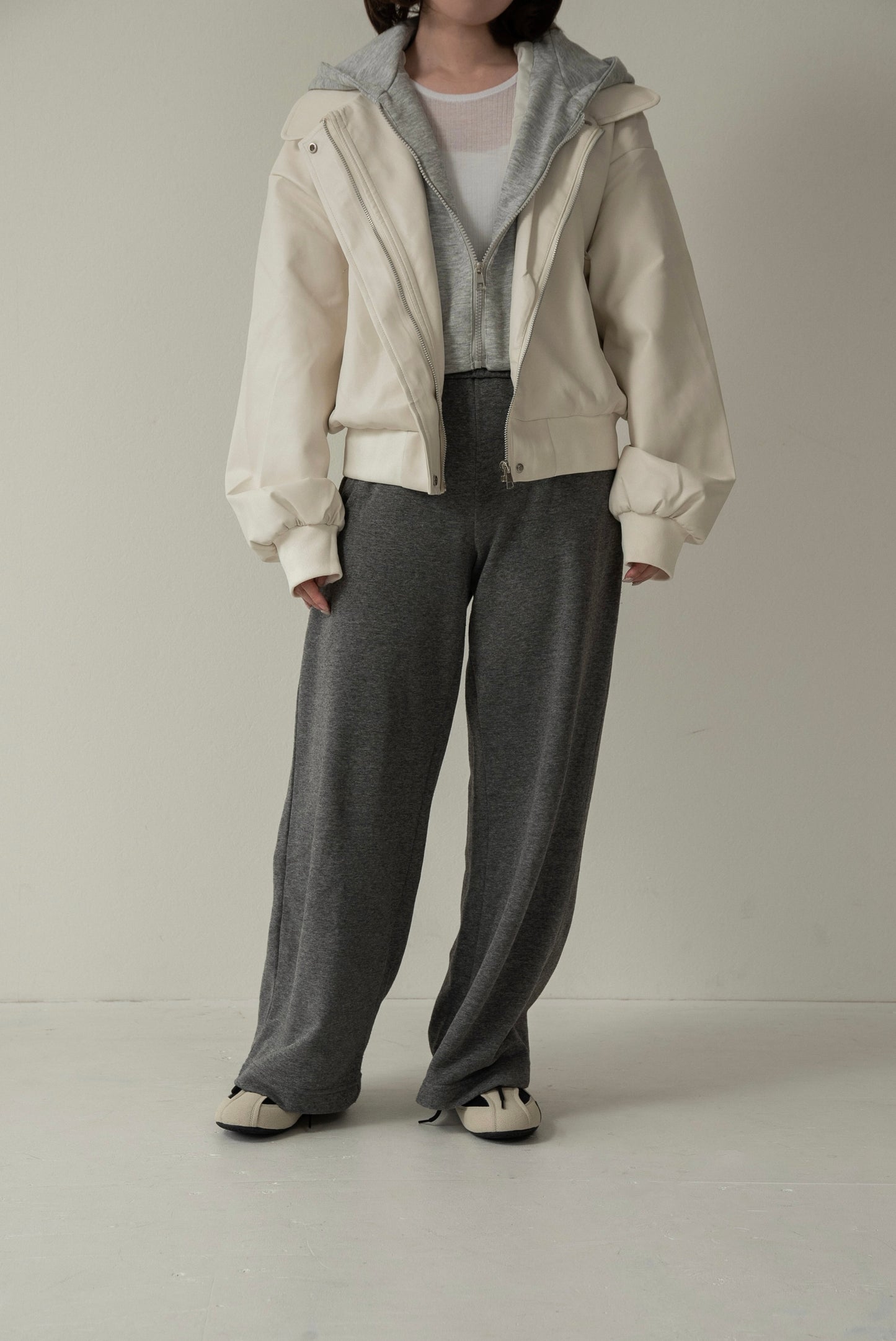hooded docking short blouson