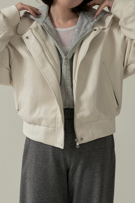 hooded docking short blouson