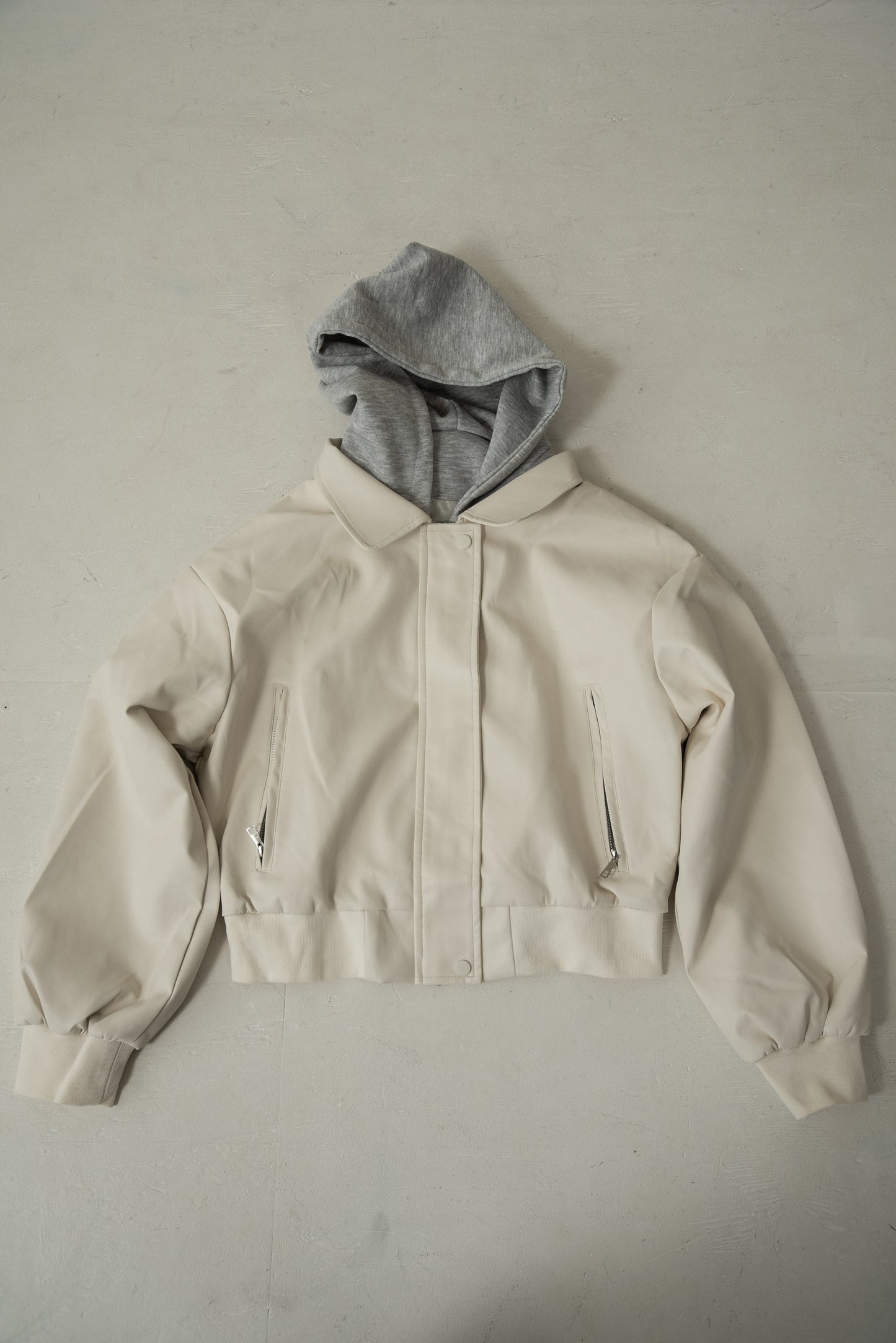 hooded docking short blouson