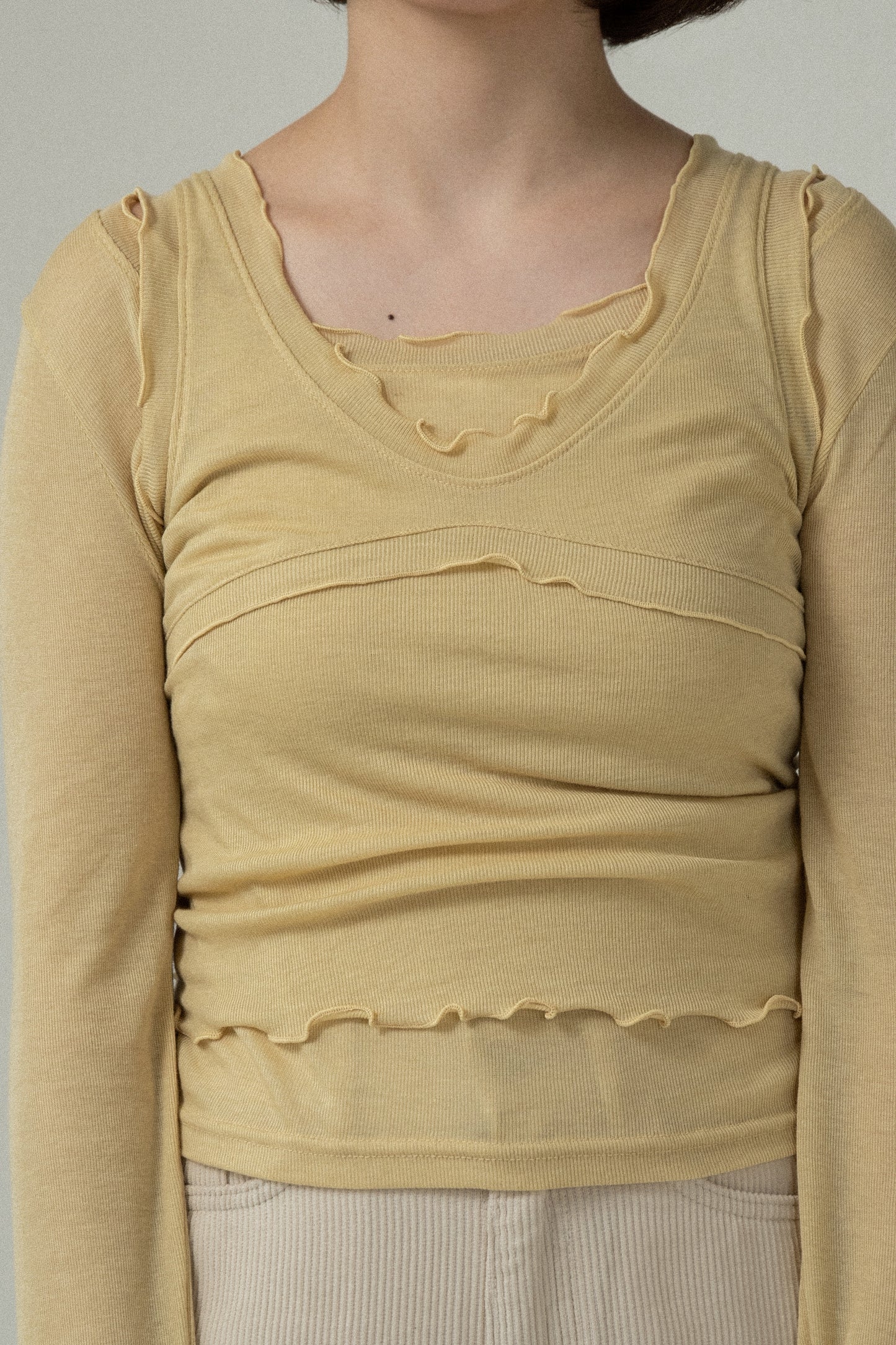 mellow trim bustier seam tank top