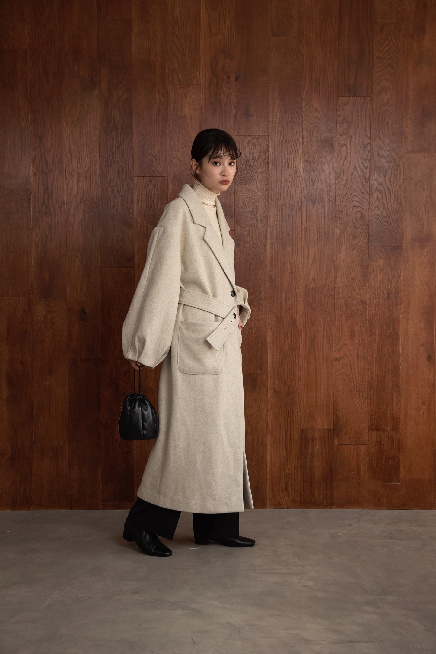 belt arrange long coat