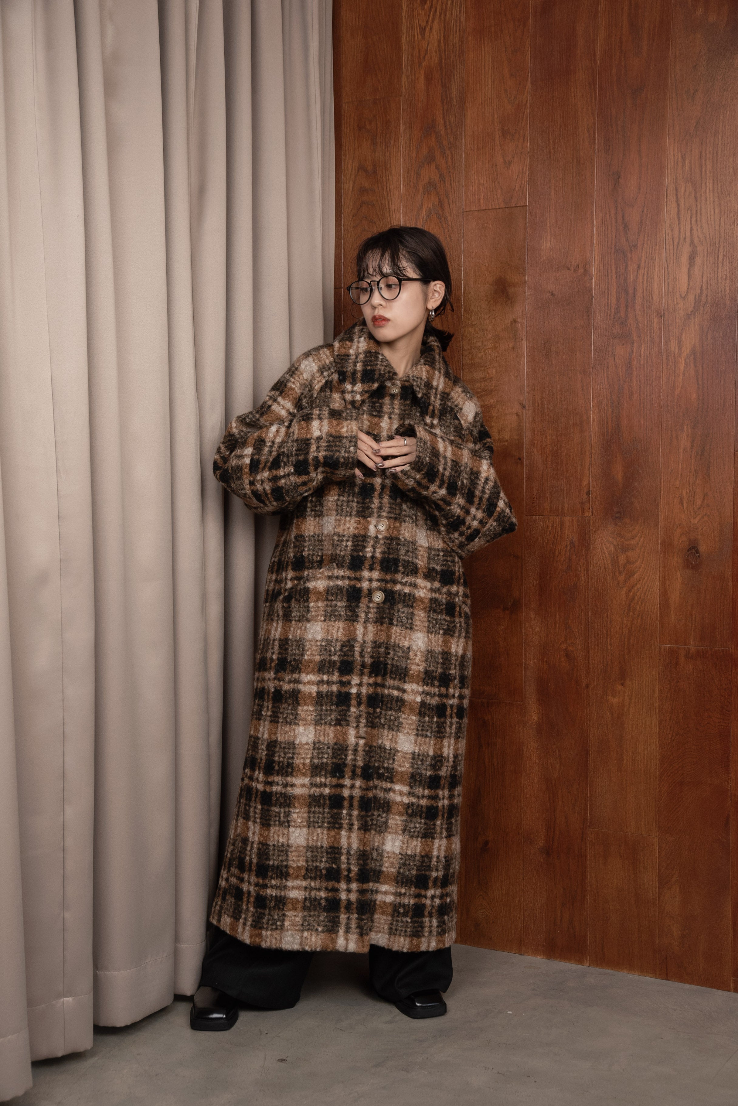 soutien collar shaggy coat – eim online（エイム オンライン）