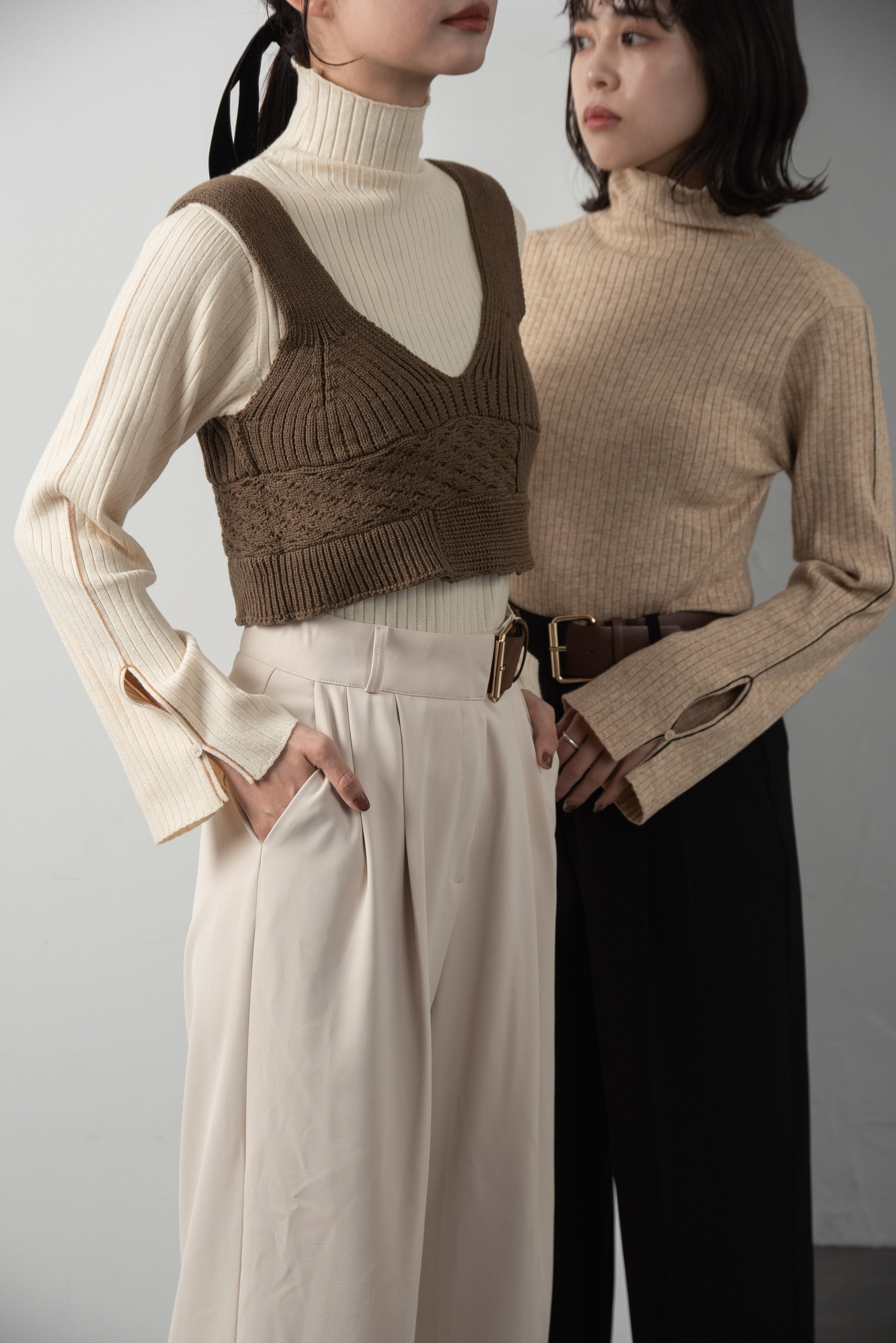 公式限定新作/送料無料 lawgy pattern loose knit ivory - トップス