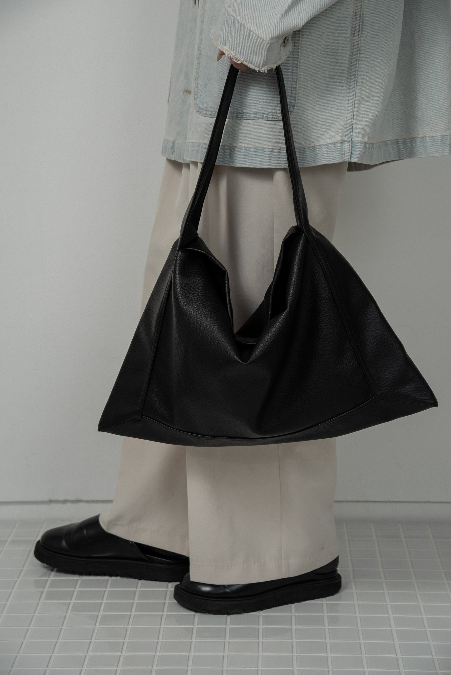 soft fabric big one handle tote bag