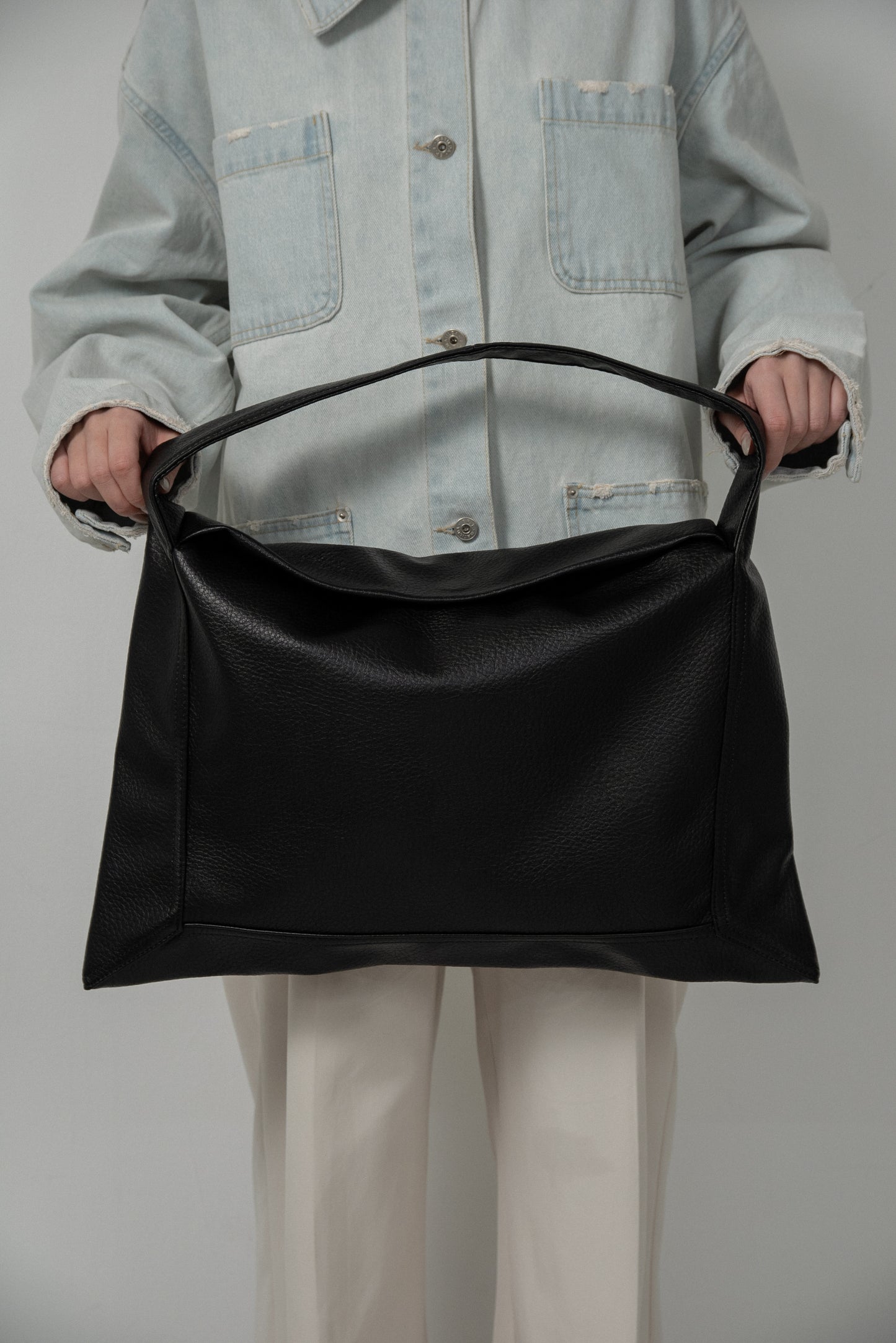 soft fabric big one handle tote bag