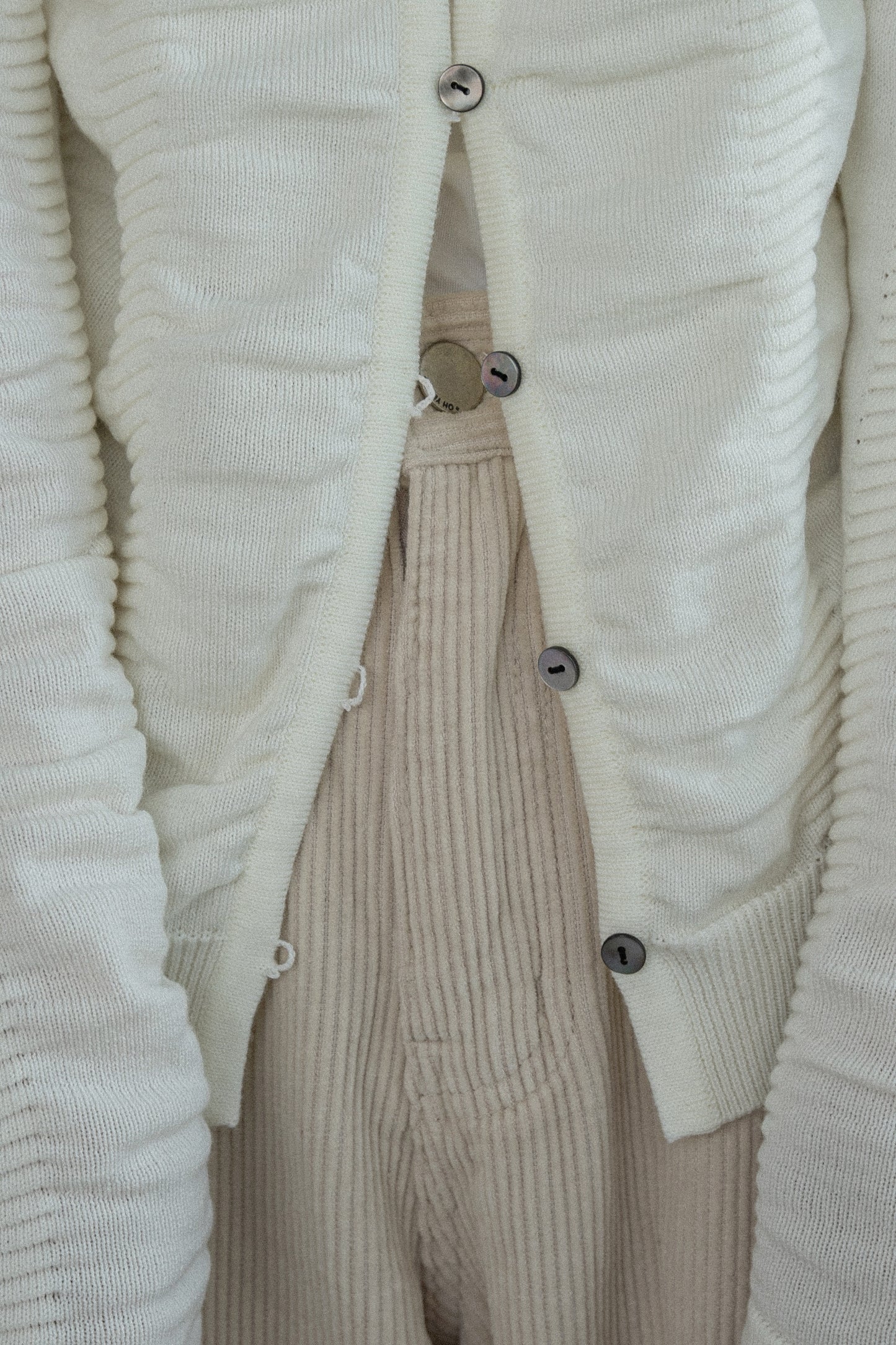textured ruffle knit cardigan